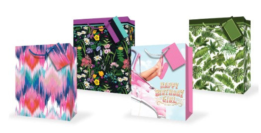 Mill Brook Gift Bag - Feminine Medium 7W x9H x4D in VRT 