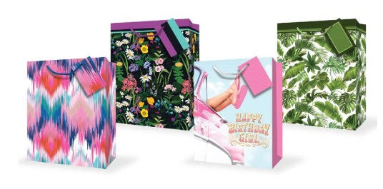 Mill Brook Gift Bag - Feminine Large 10.5W x12.75H x 5.5D in VRT 