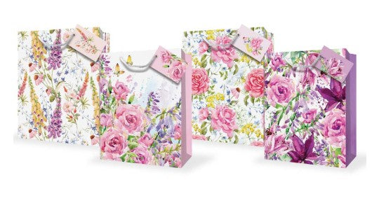 Mill Brook Gift Bag - English Garden Large 10.5W x12.75H x 5.5D in VRT 