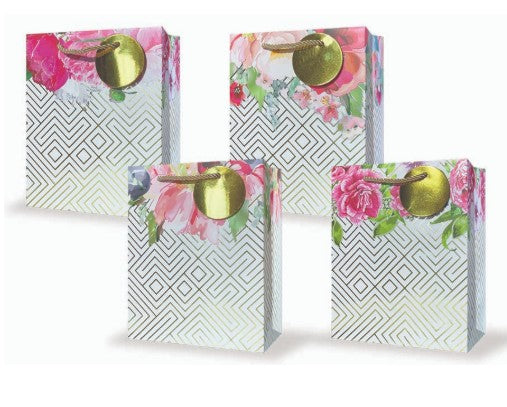 Rosedale - Flower Top Foil Large Gift Bag 12.75" x 5.38" x 10.38"