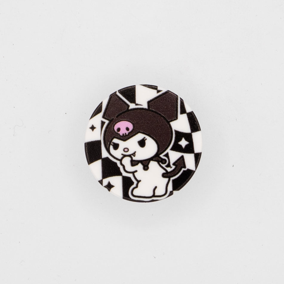 Adhesive Button Style Grip Knob - Kuromi 1.5in