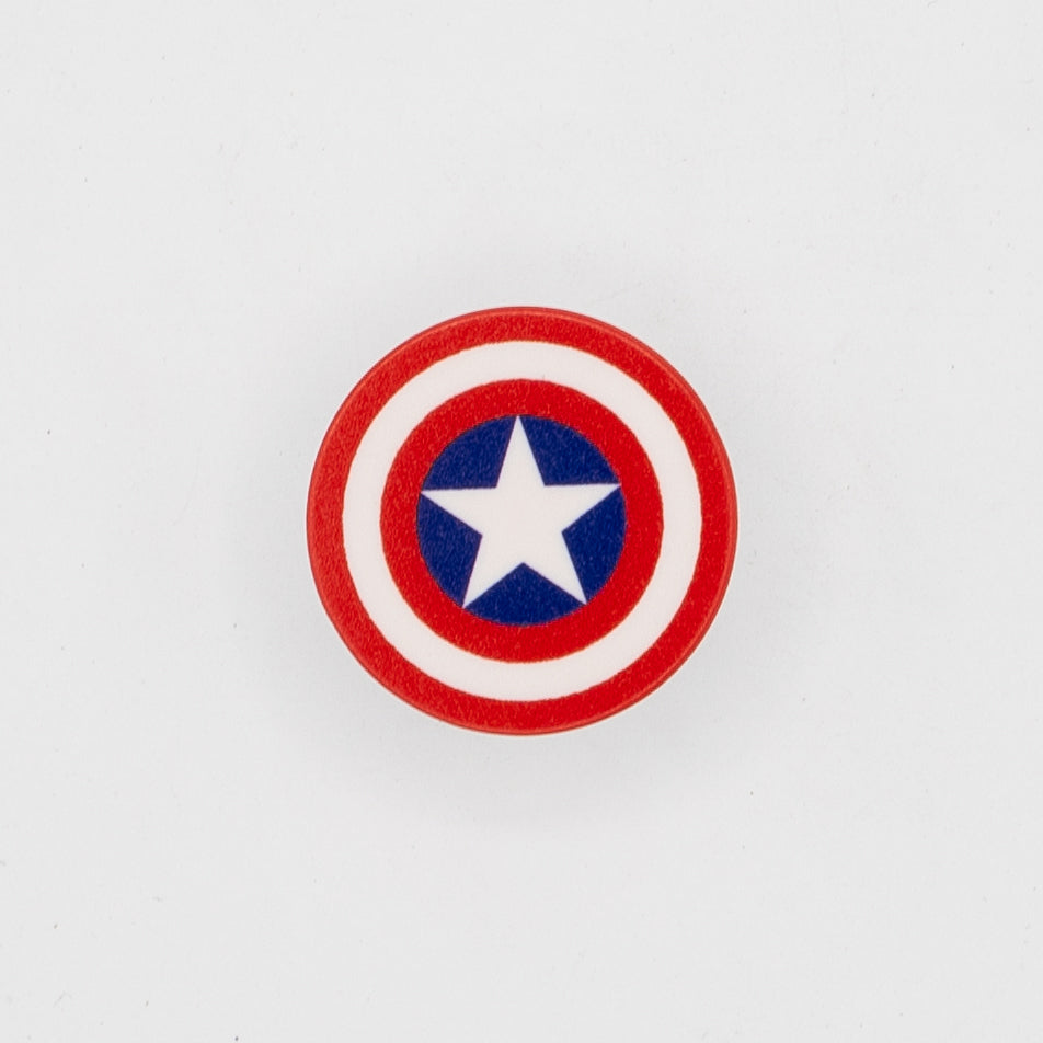 Adhesive Button Style Grip Knob - Captain America 1.5in