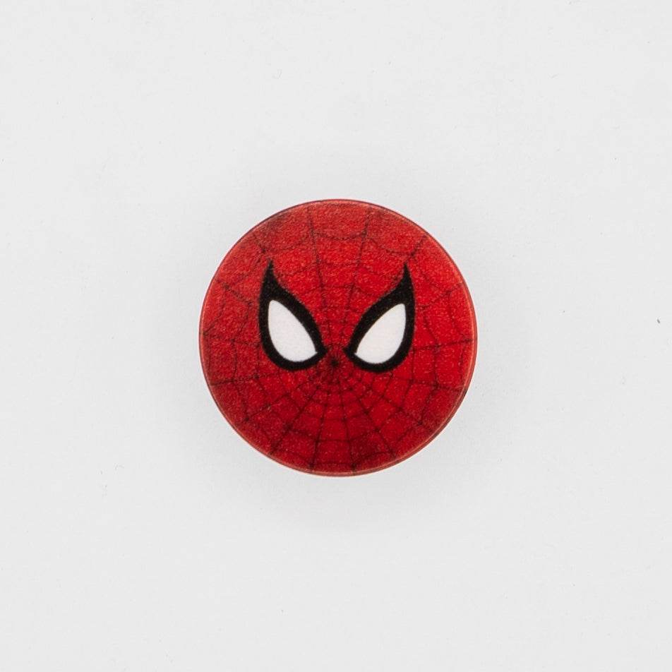 Adhesive Button Style Grip Knob - Spiderman 1.5in