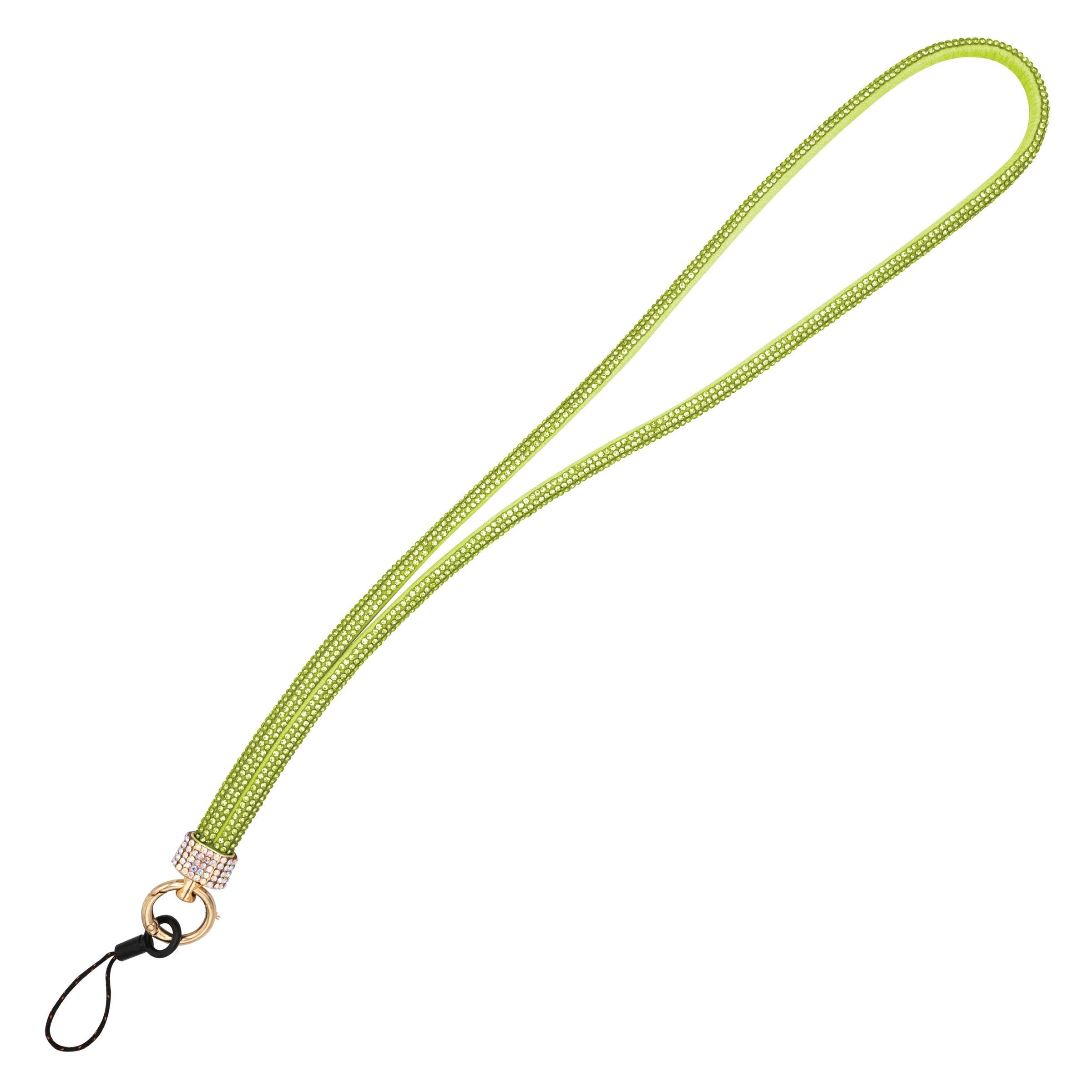 Cross Body Lanyard - Glitter Gemstone Style #10 Peridot 80cm