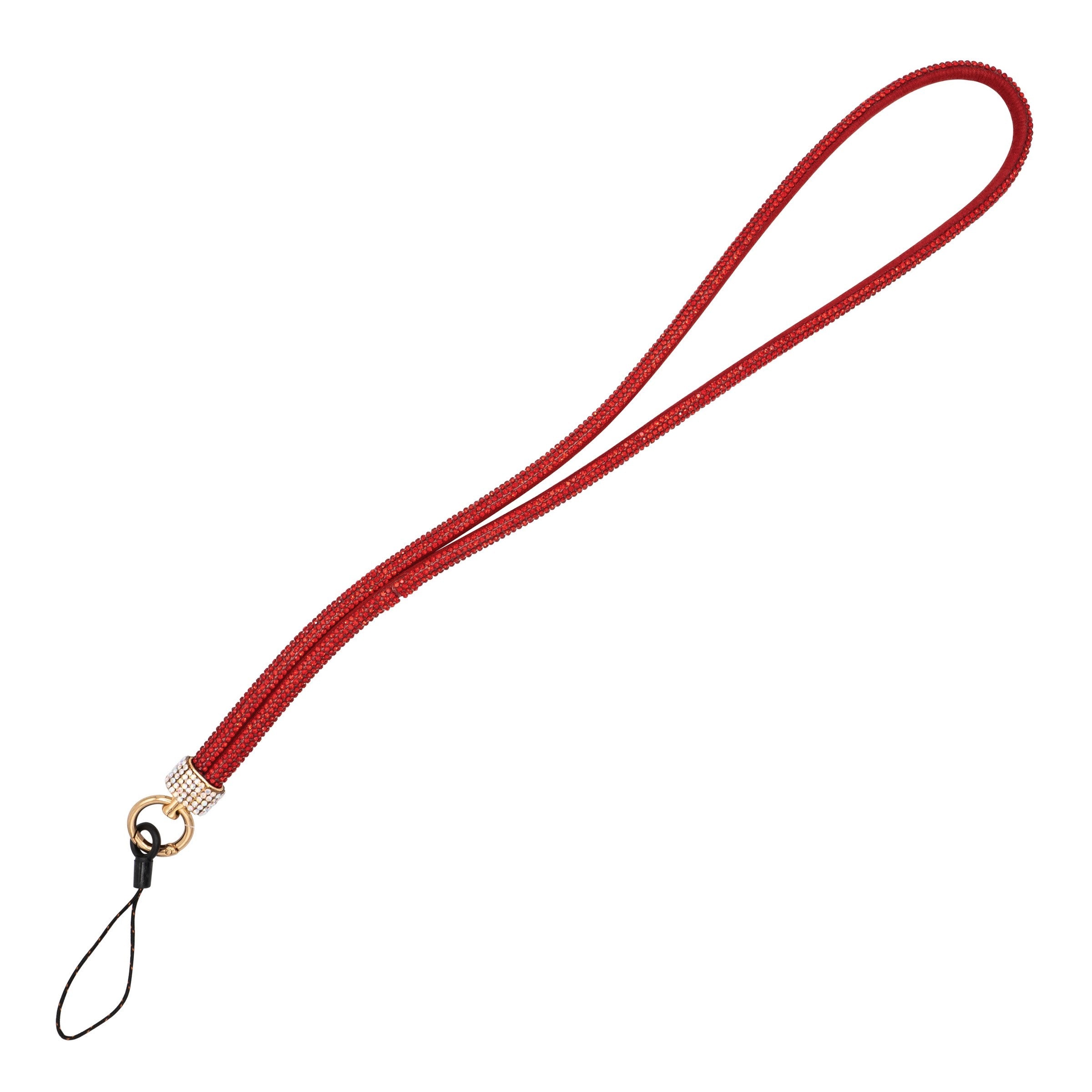 Cross Body Lanyard - Glitter Gemstone Style #12 Ruby 80cm