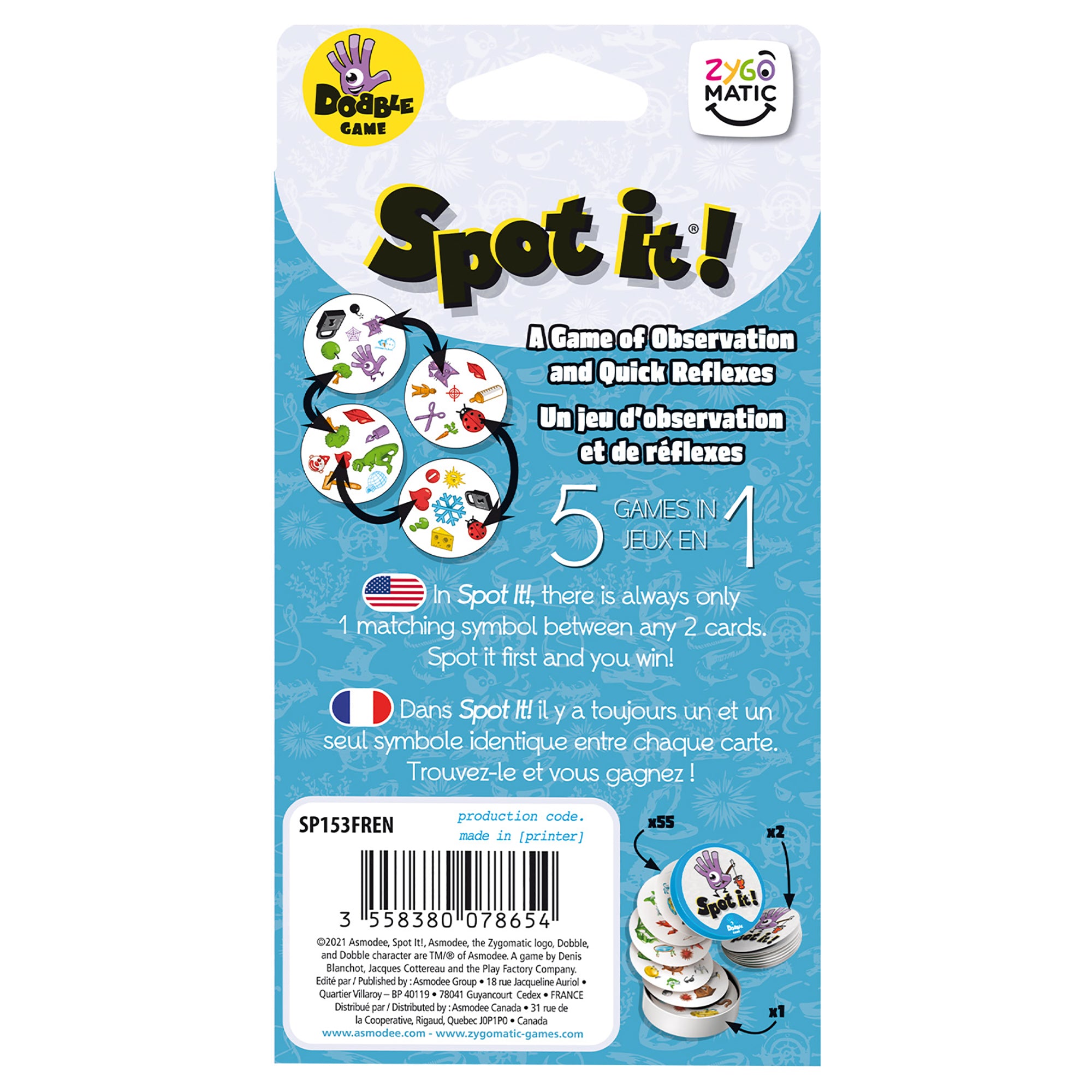 Dobble Game Spot it!  Pêche - Multilingue 6+