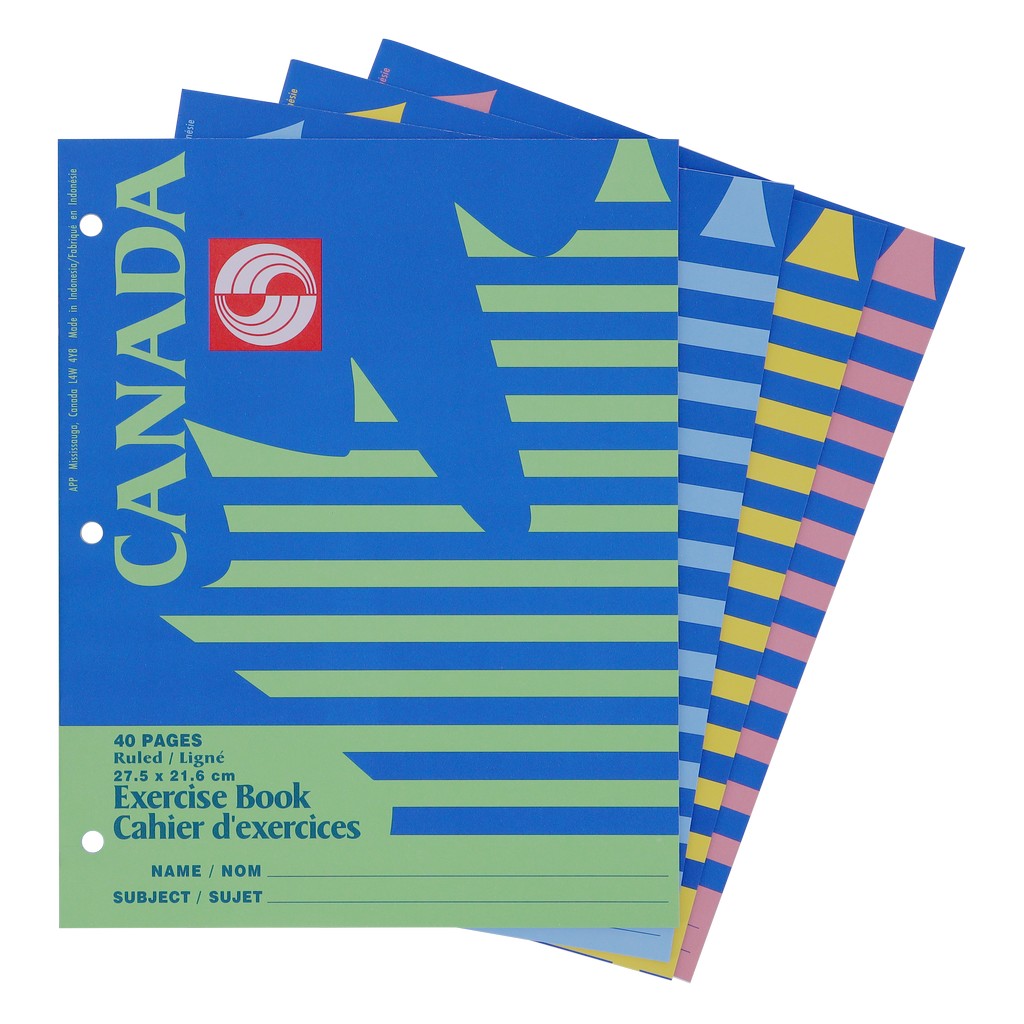 Canada Exercise Book 40 Ruled Pages 8.5x11in VRT