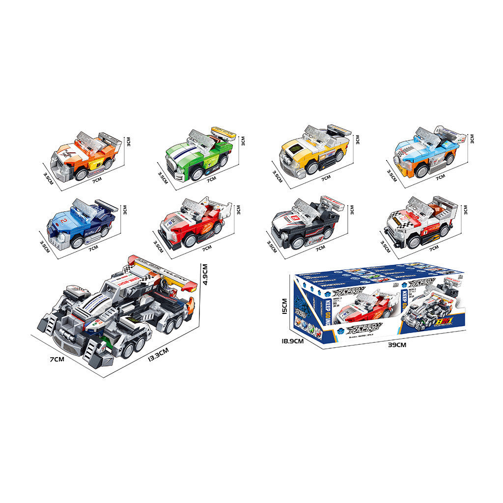 Building Blocks Speed Racing 8in1 Age 6+ 3in approx.
