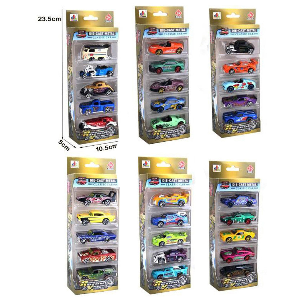 Vintage Cars Alloy Age 3+ 3in - 5pcs