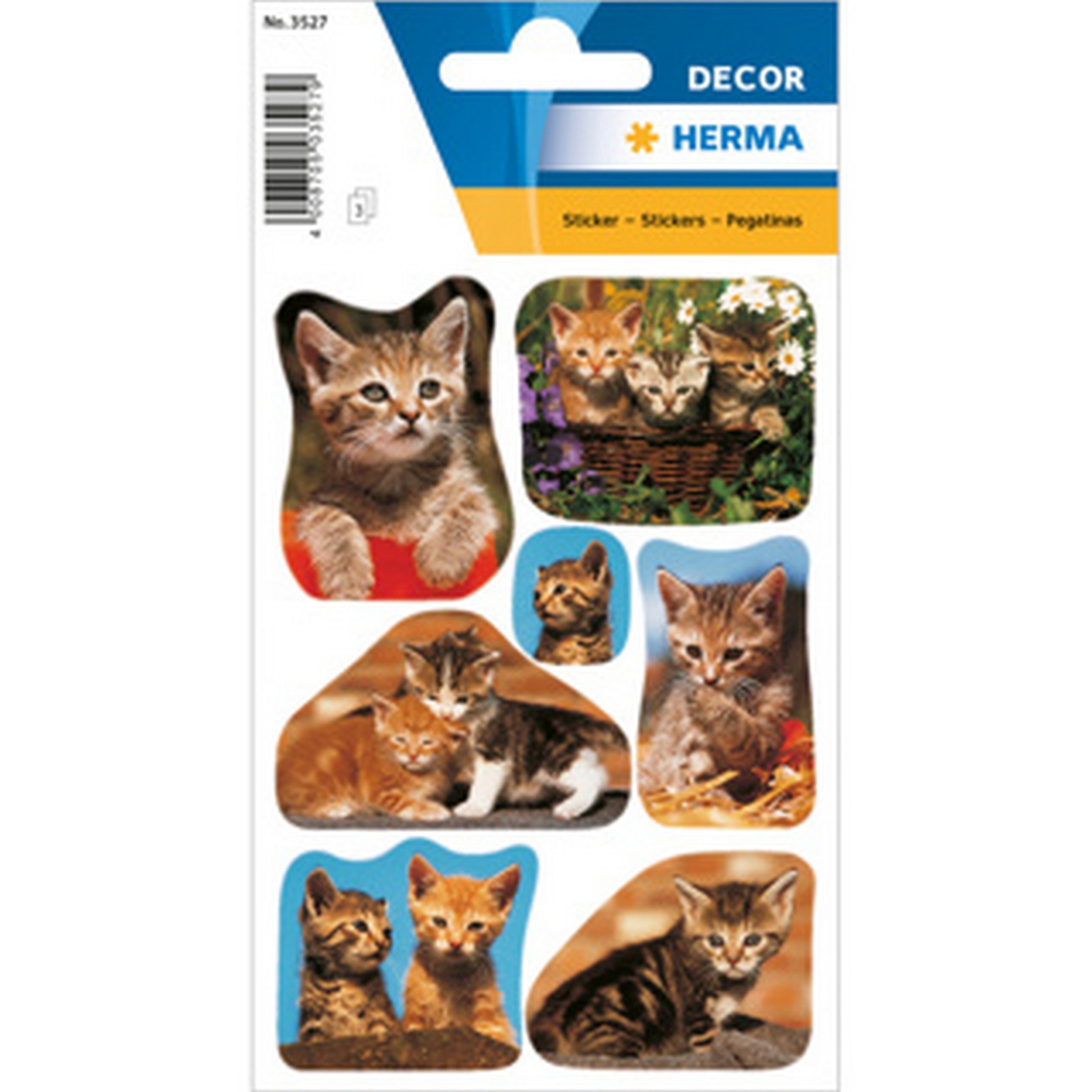 Herma Magic 3 Feuilles Autocollants - Photos de Chats 4.75x3.25po