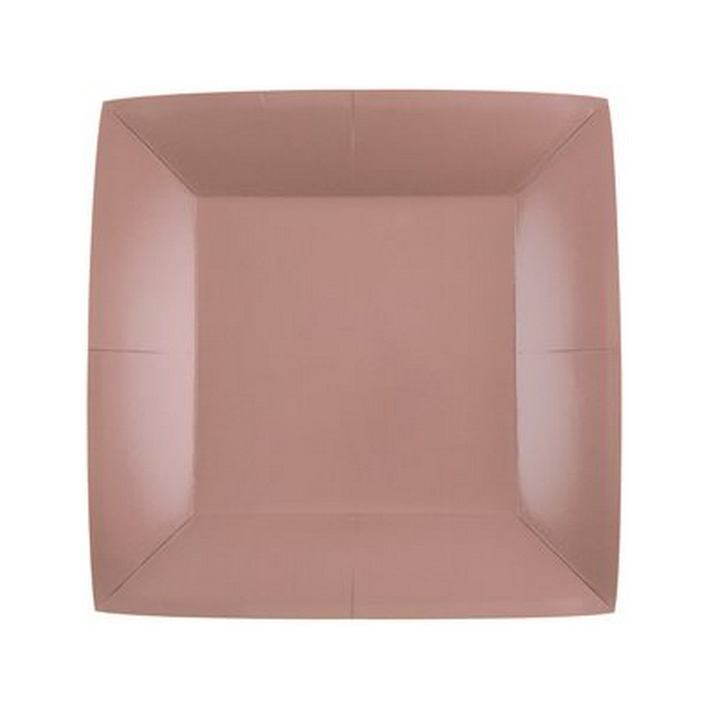 Rainbow Collection 10 Square Dusty Pink Plates - Natural Fibers - Biodegradable 7.3x7.3in