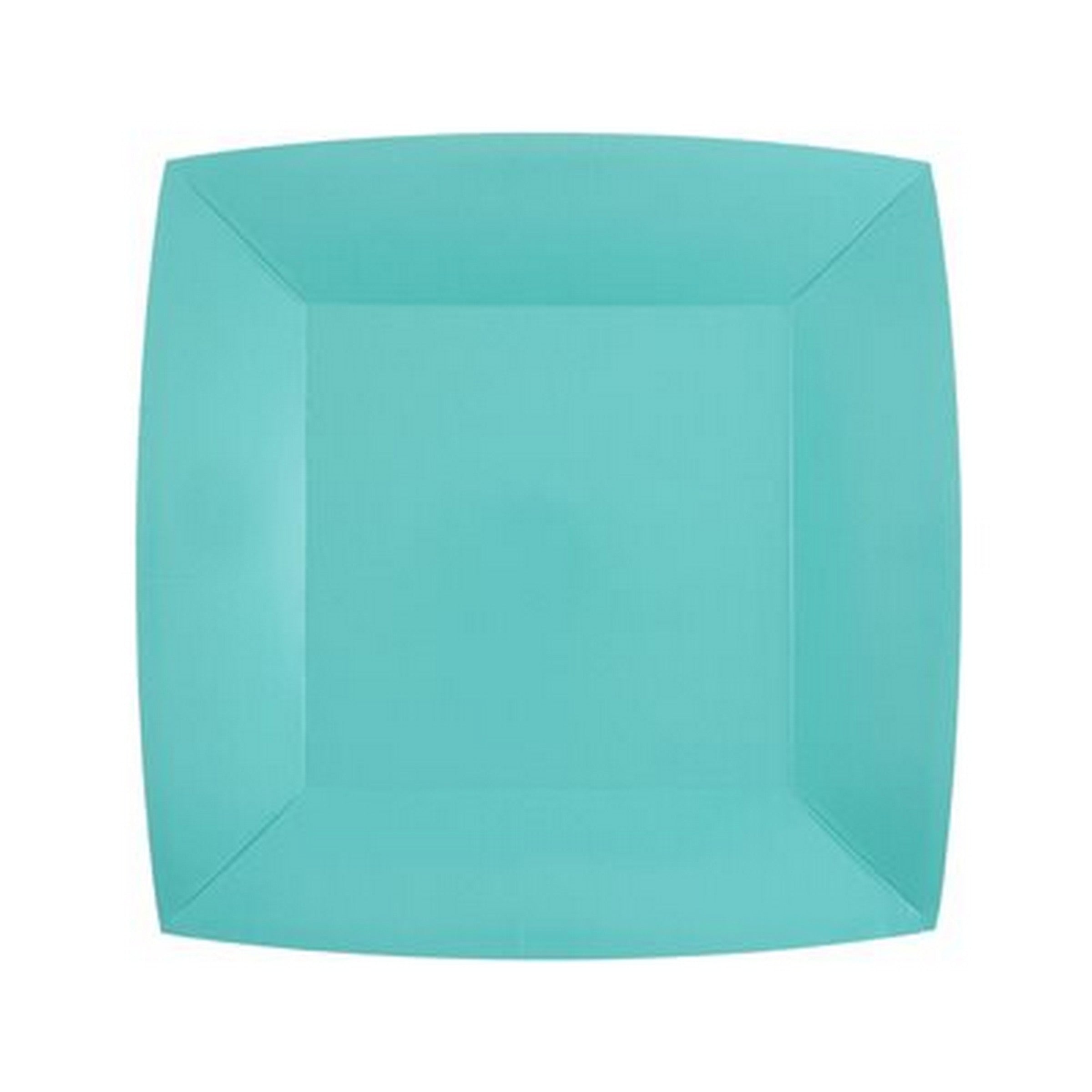 Rainbow Collection 10 Square Sky Plates - Natural Fibers - Biodegradable 7.3x7.3in