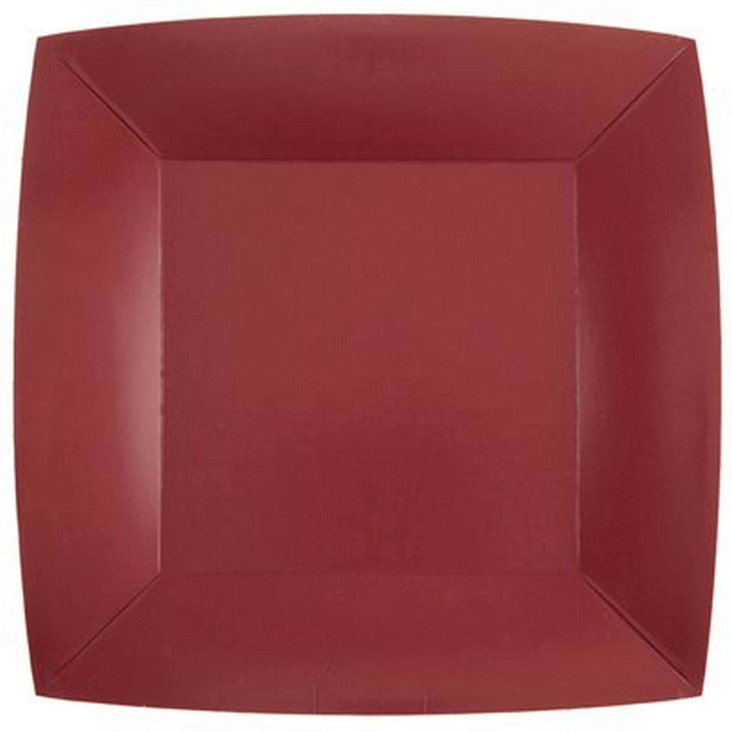 Rainbow Collection 10 Square Bordeaux Plates - Natural Fibers - Biodegradable 9.4x9.4in