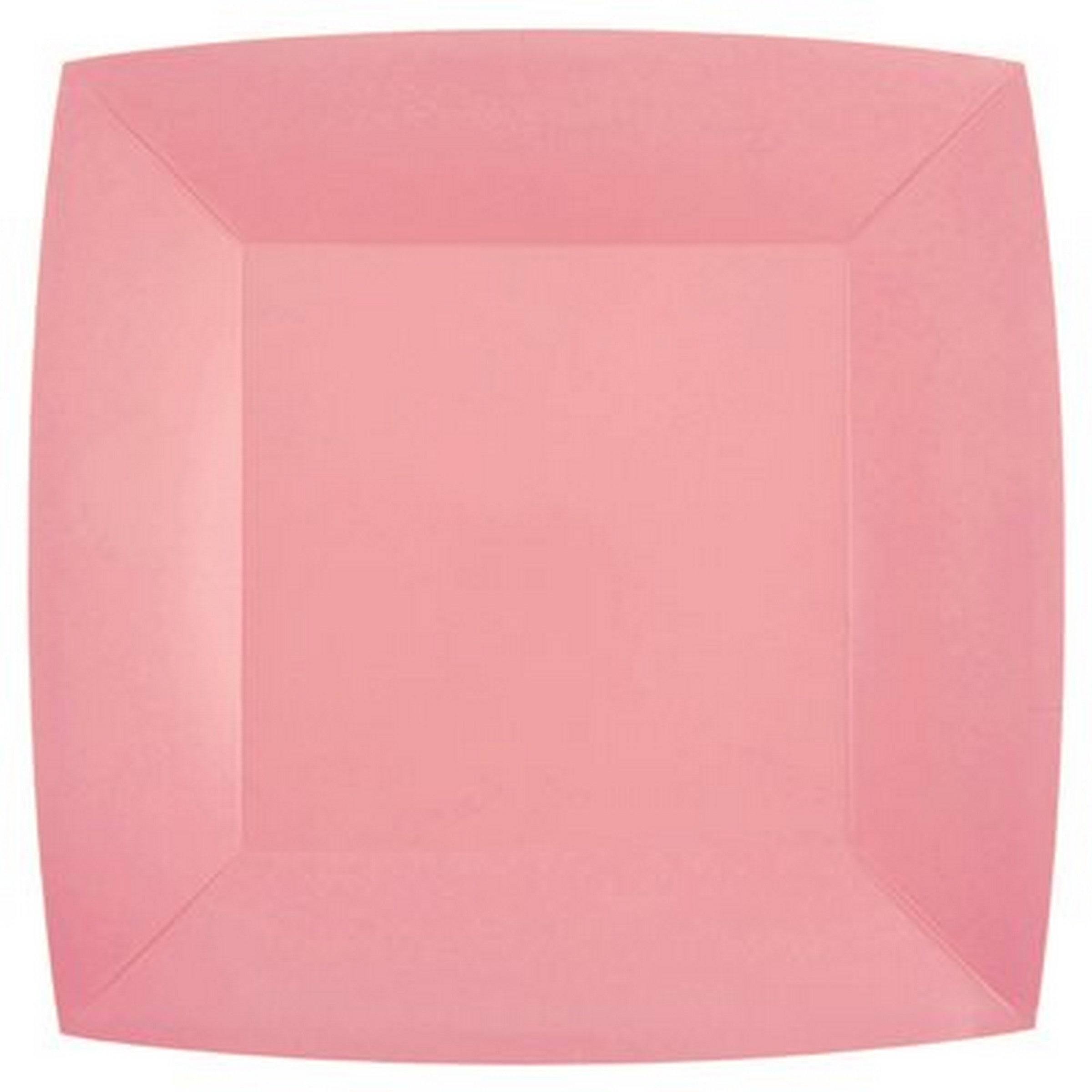 Rainbow Collection 10 Square Dark Pink Plates - Natural Fibers - Biodegradable 9.4x9.4in