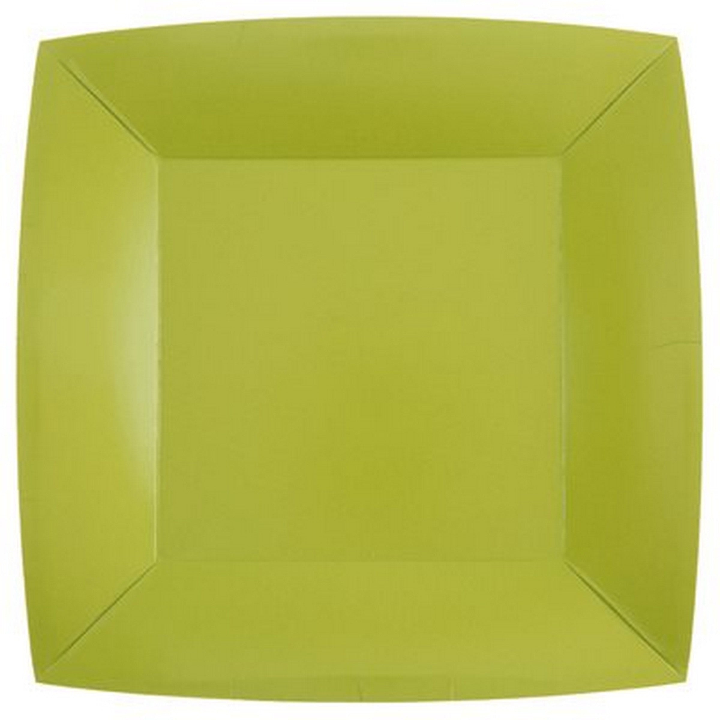 Rainbow Collection 10 Square Kiwi Plates - Natural Fibers - Biodegradable 9.4x9.4in