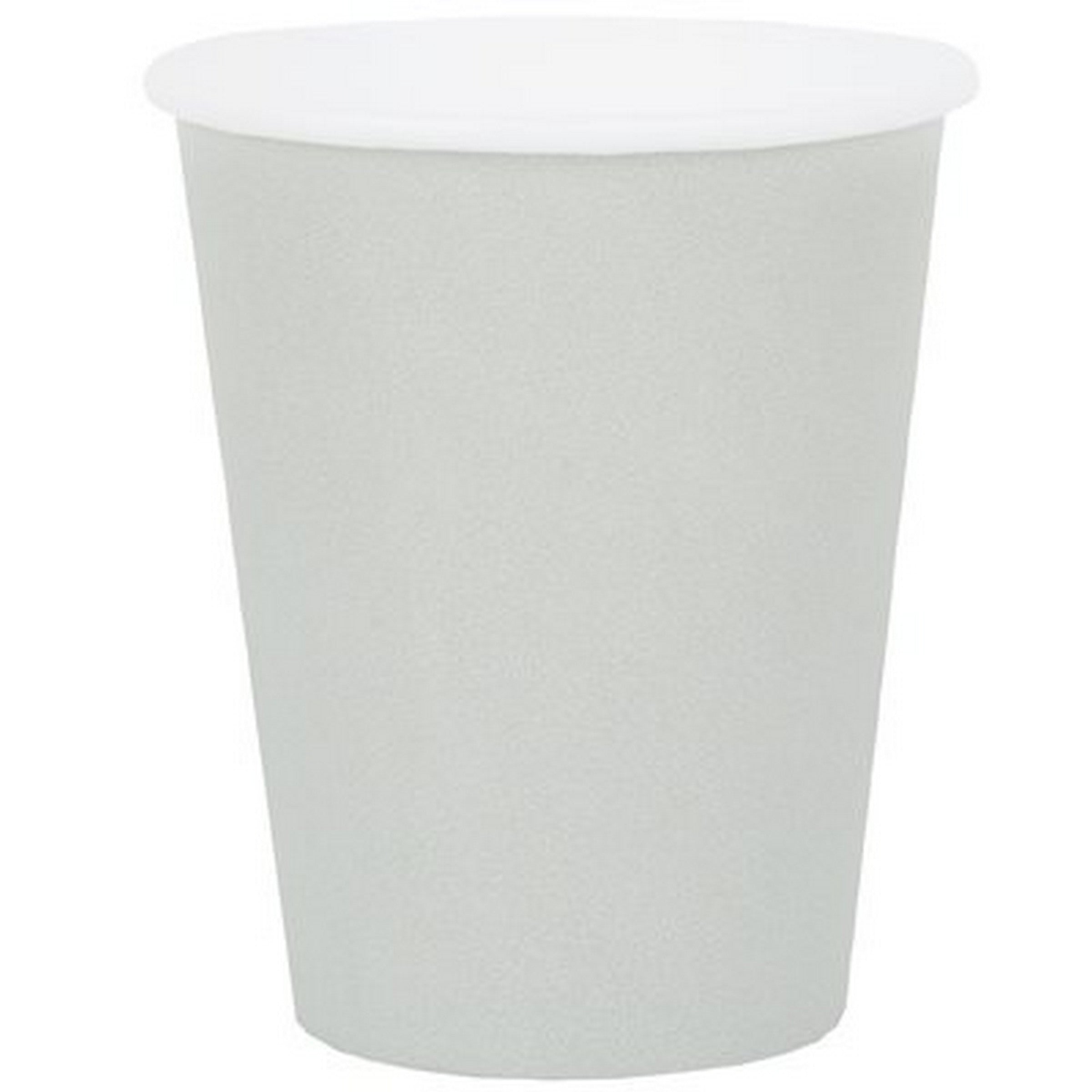 Rainbow Collection 10 Light Grey Paper Cups 8.5oz