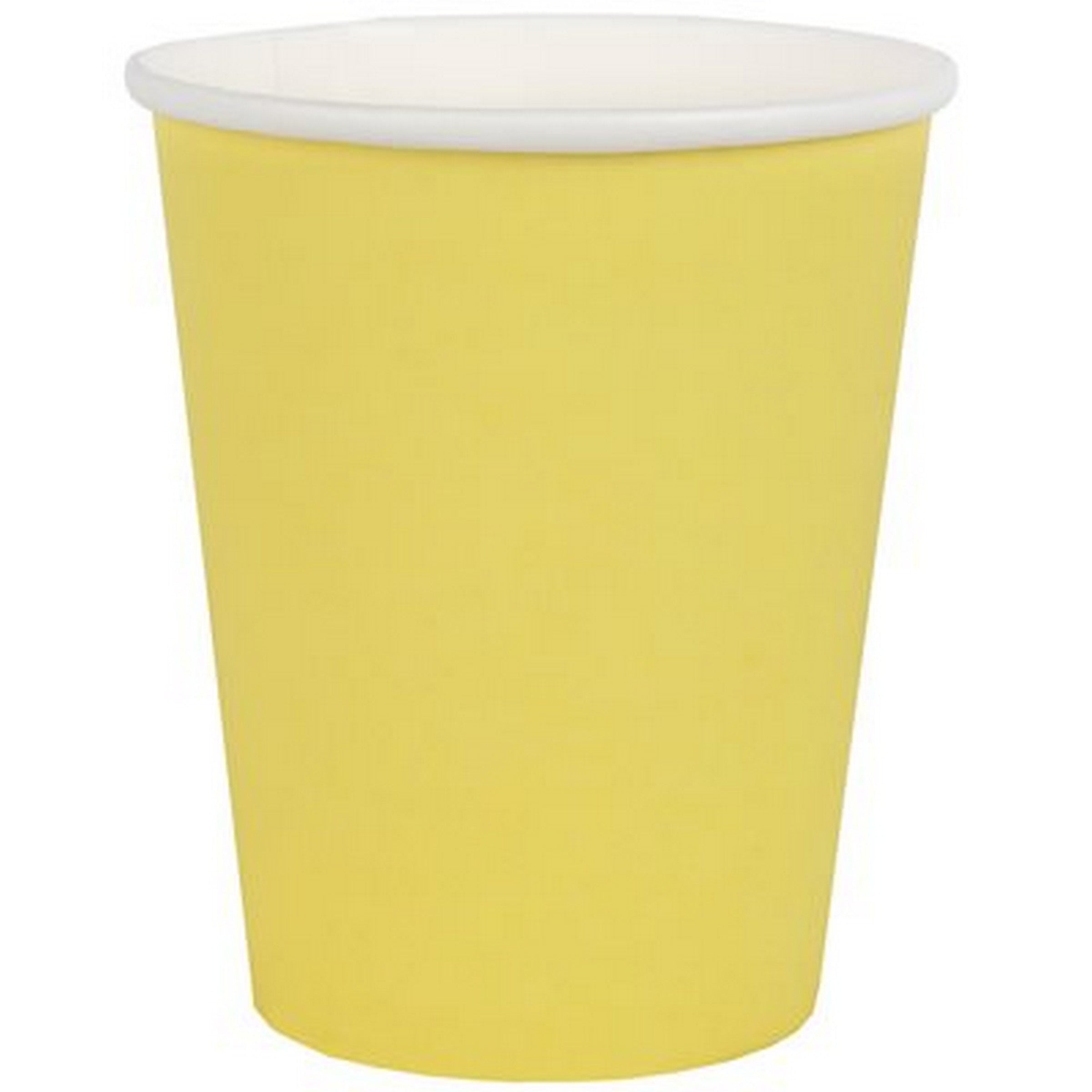 Rainbow Collection 10 Yellow Paper Cups 8.5oz