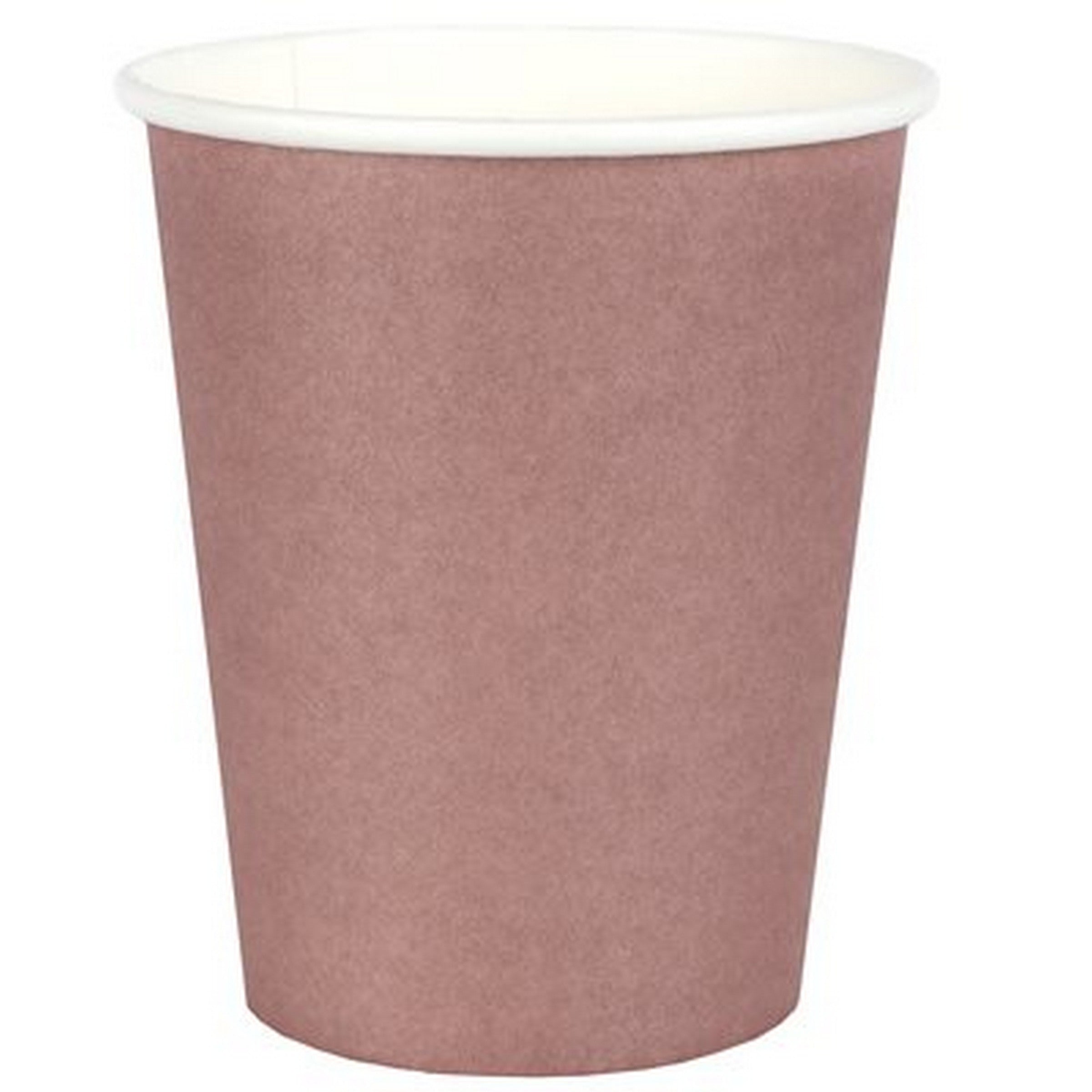 Rainbow Collection 10 Dusty Pink Paper Cups 8.5oz