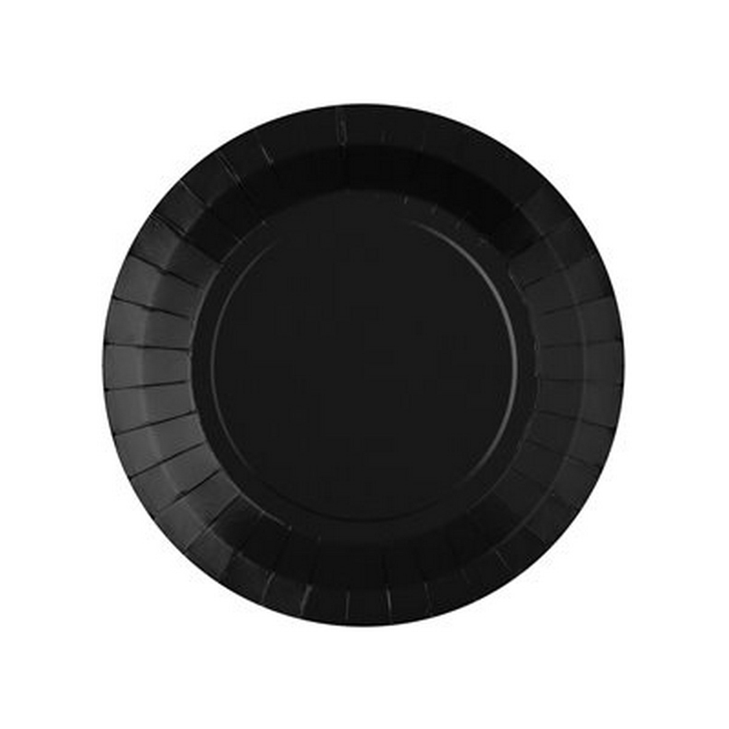Rainbow Collection 10 Round Black Plates - Natural Fibers - Biodegradable 7in