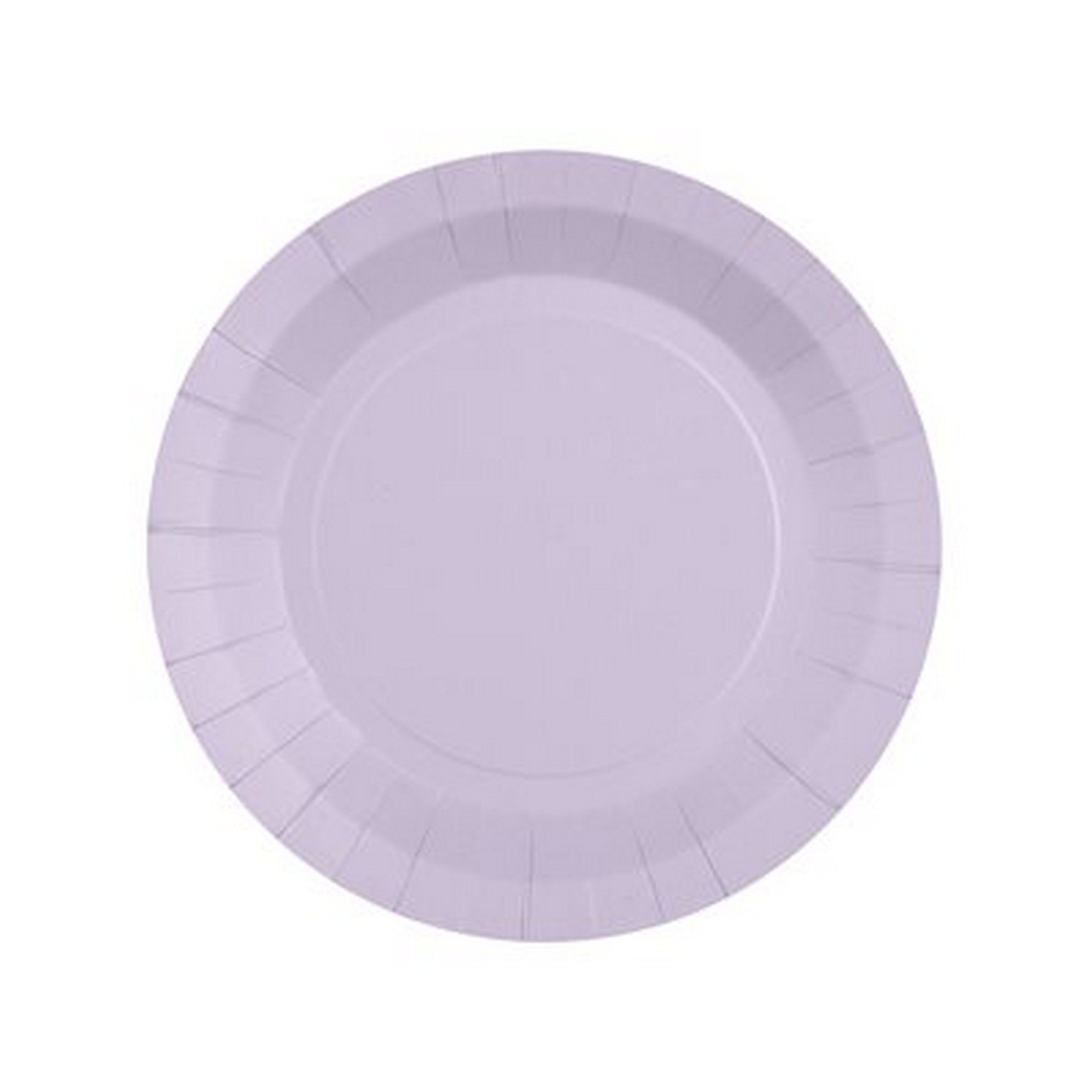 Rainbow Collection 10 Round Lavender Plates - Natural Fibers - Biodegradable 7in