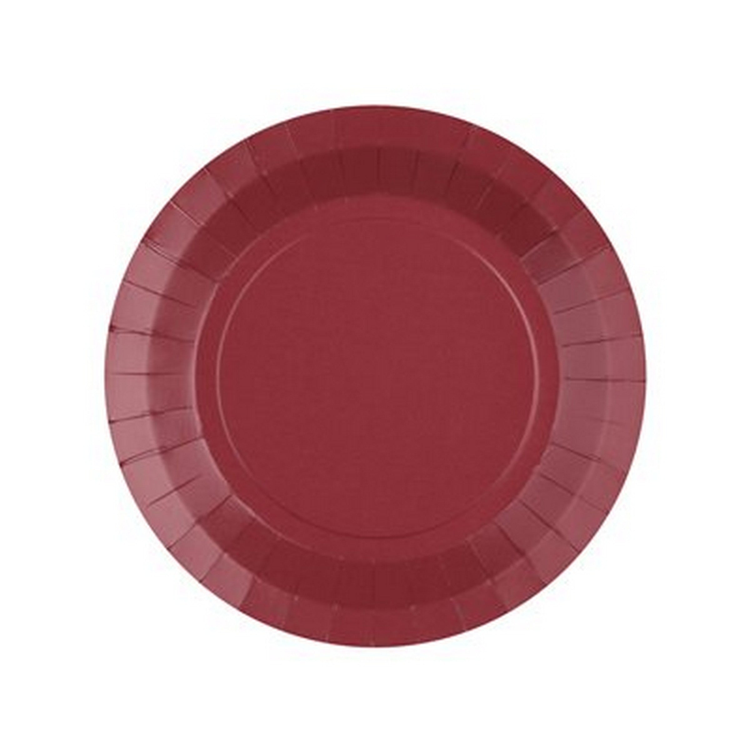 Rainbow Collection 10 Round Bordeaux Plates - Natural Fibers - Biodegradable 7in