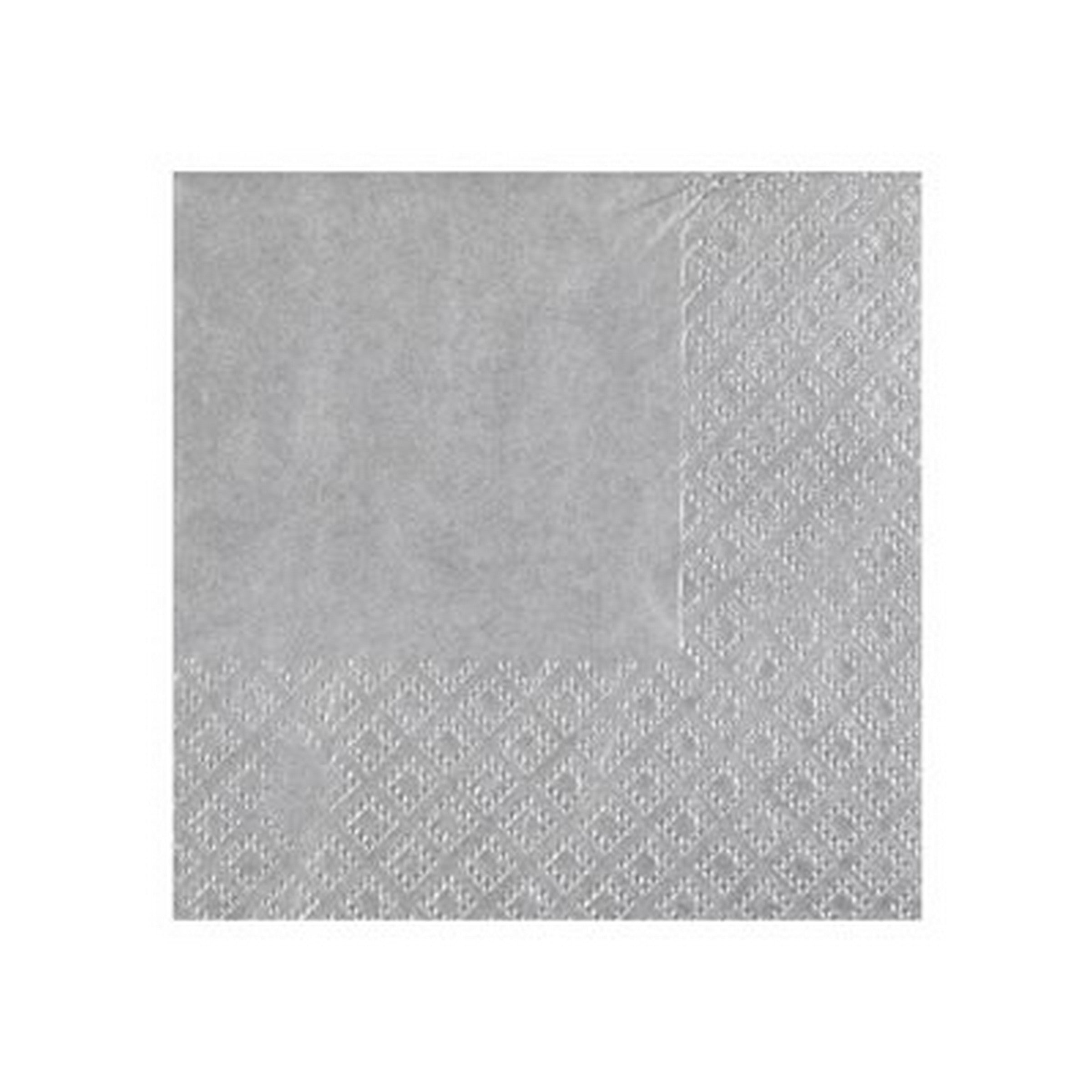 Rainbow Collection 25 Silver Cocktail Napkins - 3 Ply 8.3x7.9in