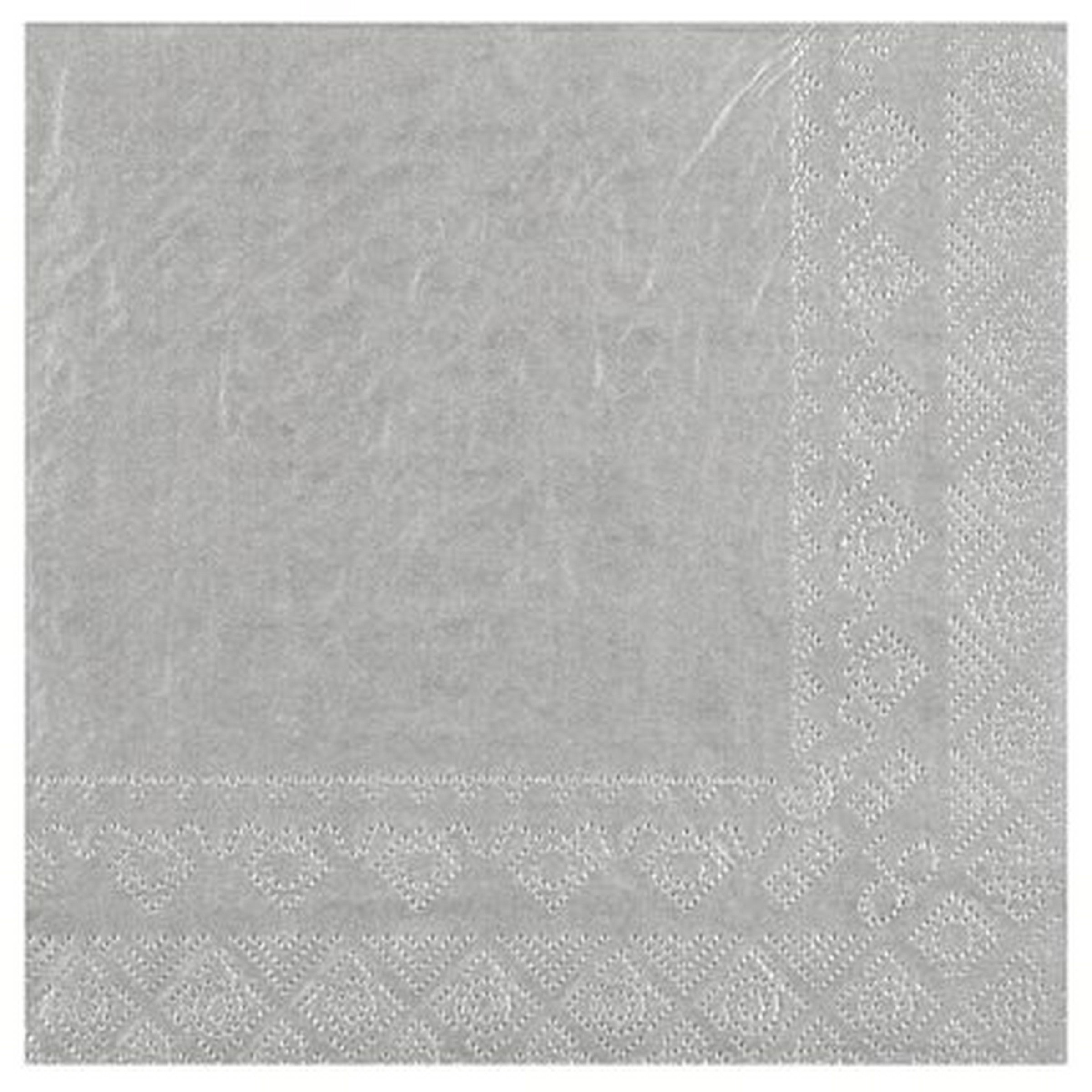 Rainbow Collection 25 Silver Luncheon Napkins - 2 Ply 13x13in