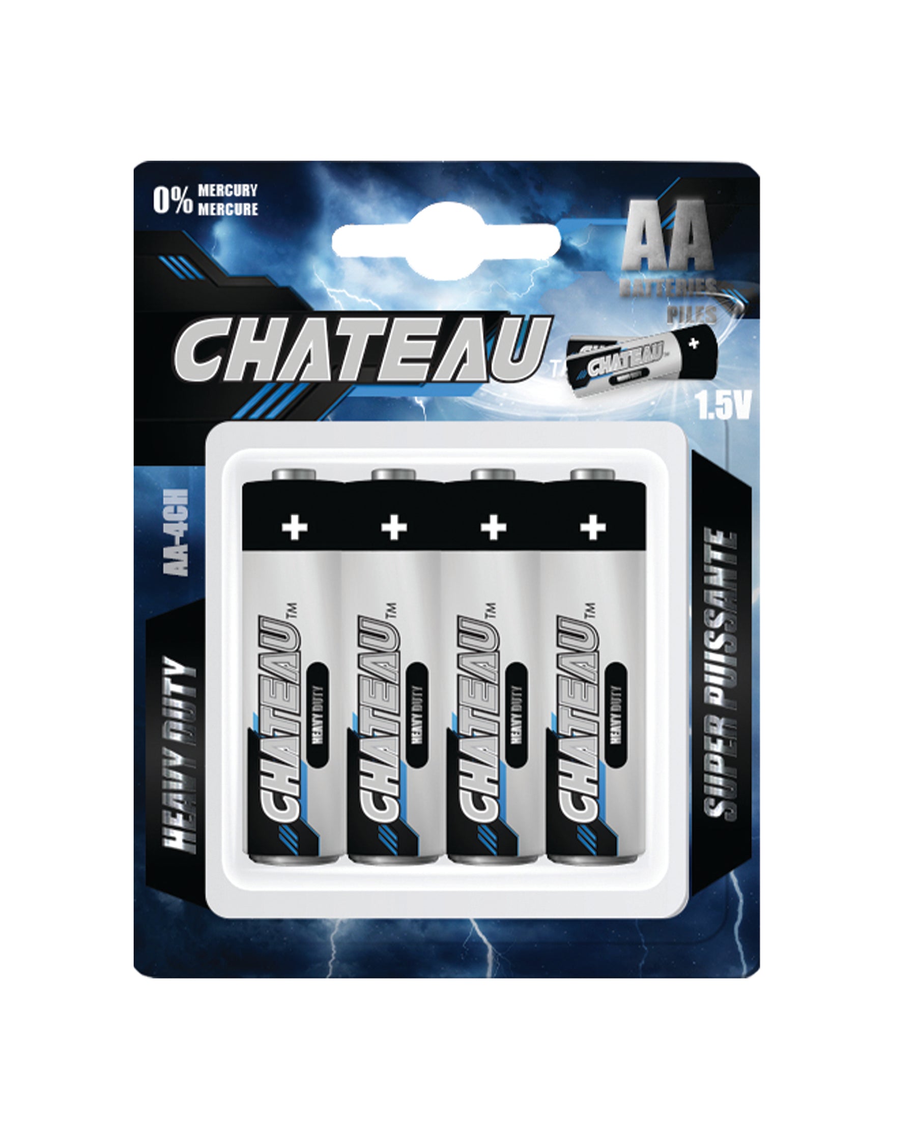 Chateau 4 AA Heavy Duty Batteries Eco Fee $0.24SUS 