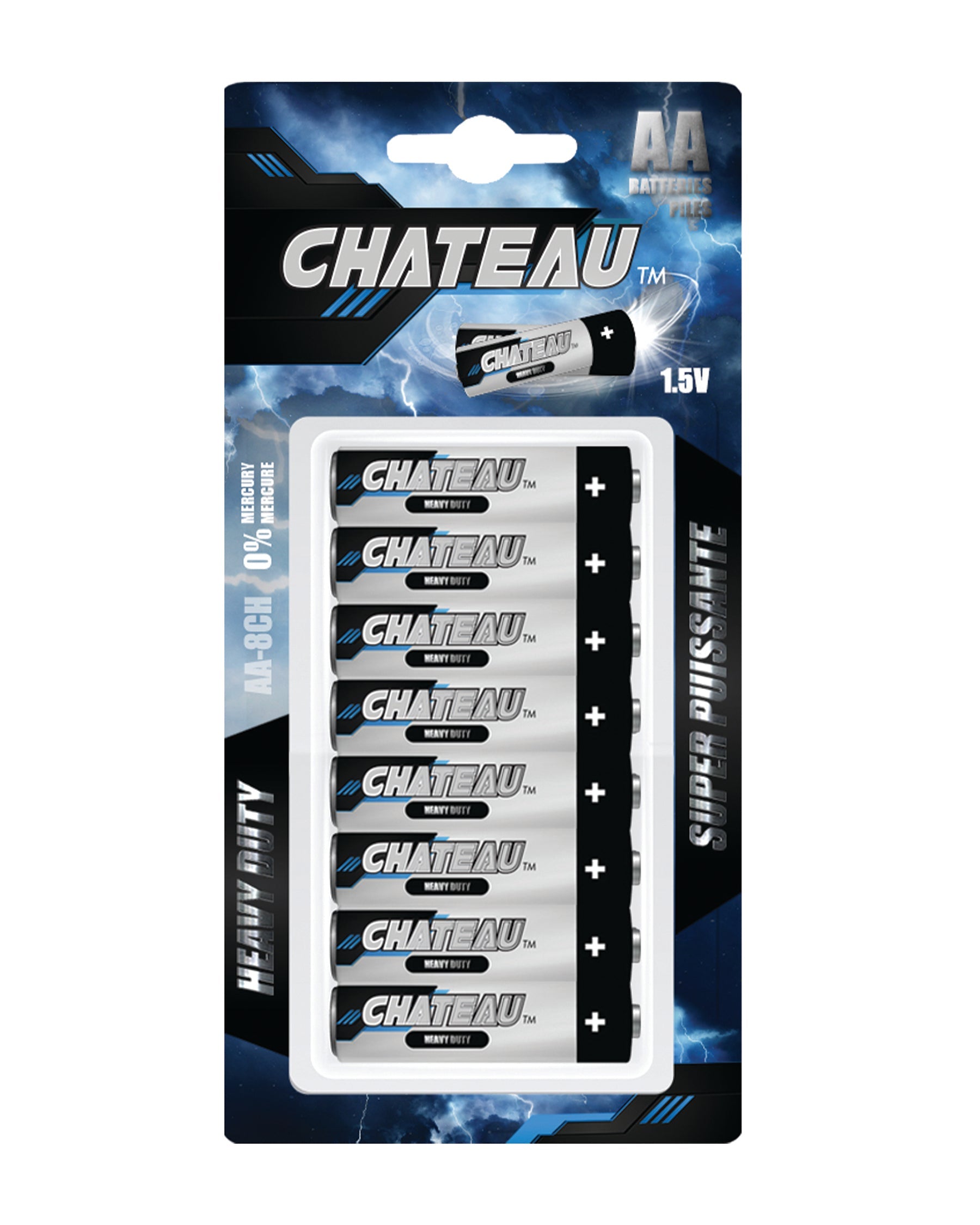 Chateau 8 AA Heavy Duty Batteries Eco Fee $0.48SUS 