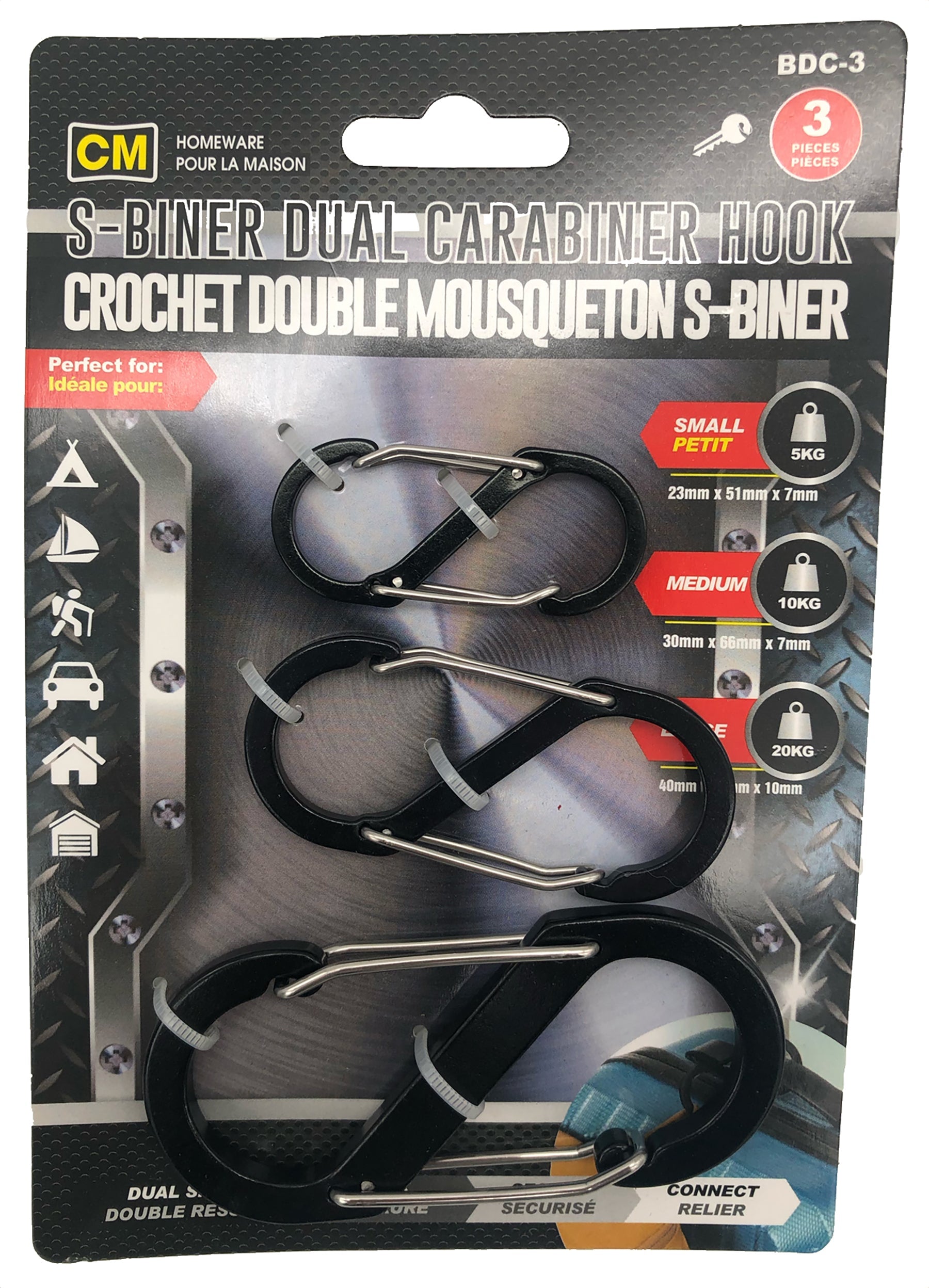 CM 3 Dual S-Biner Carabiner Hooks 