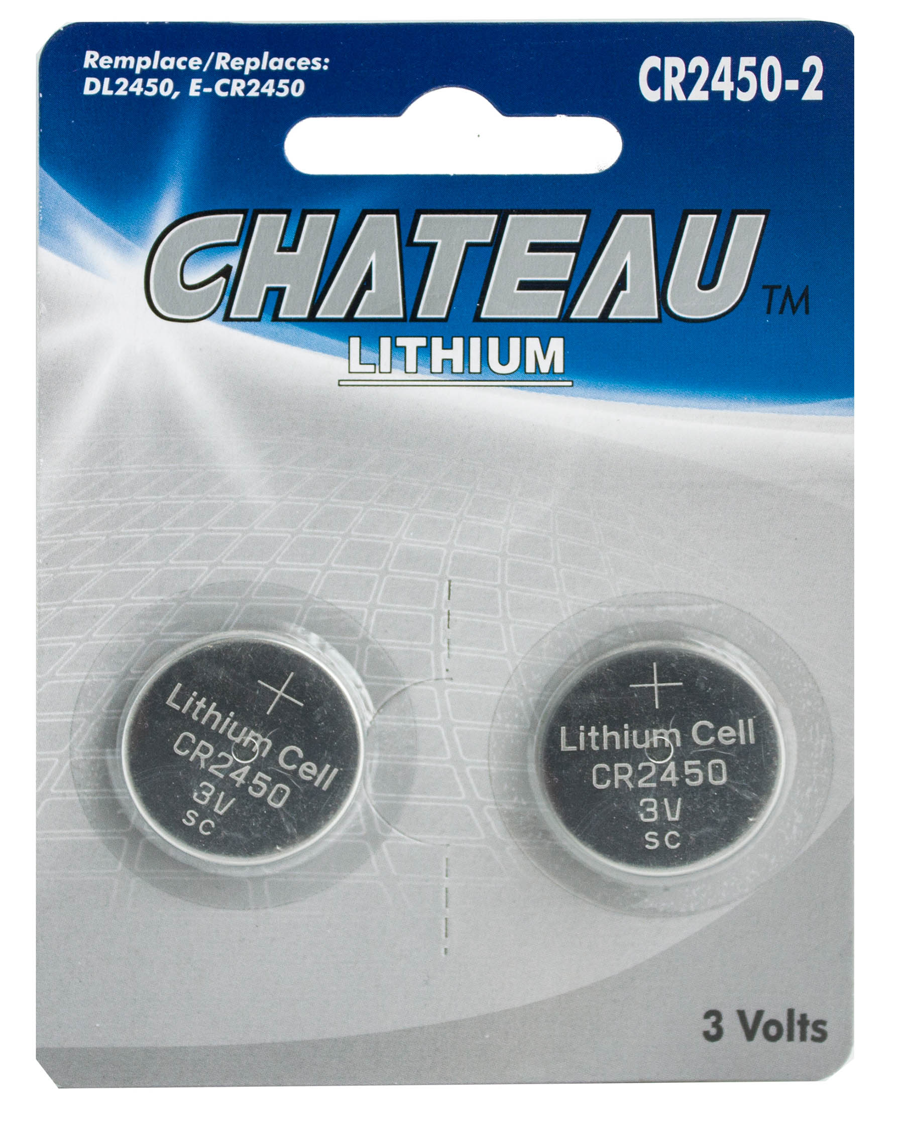 Chateau 2 CR2450 Lithium Button Batteries Eco Fee $0.04SUS