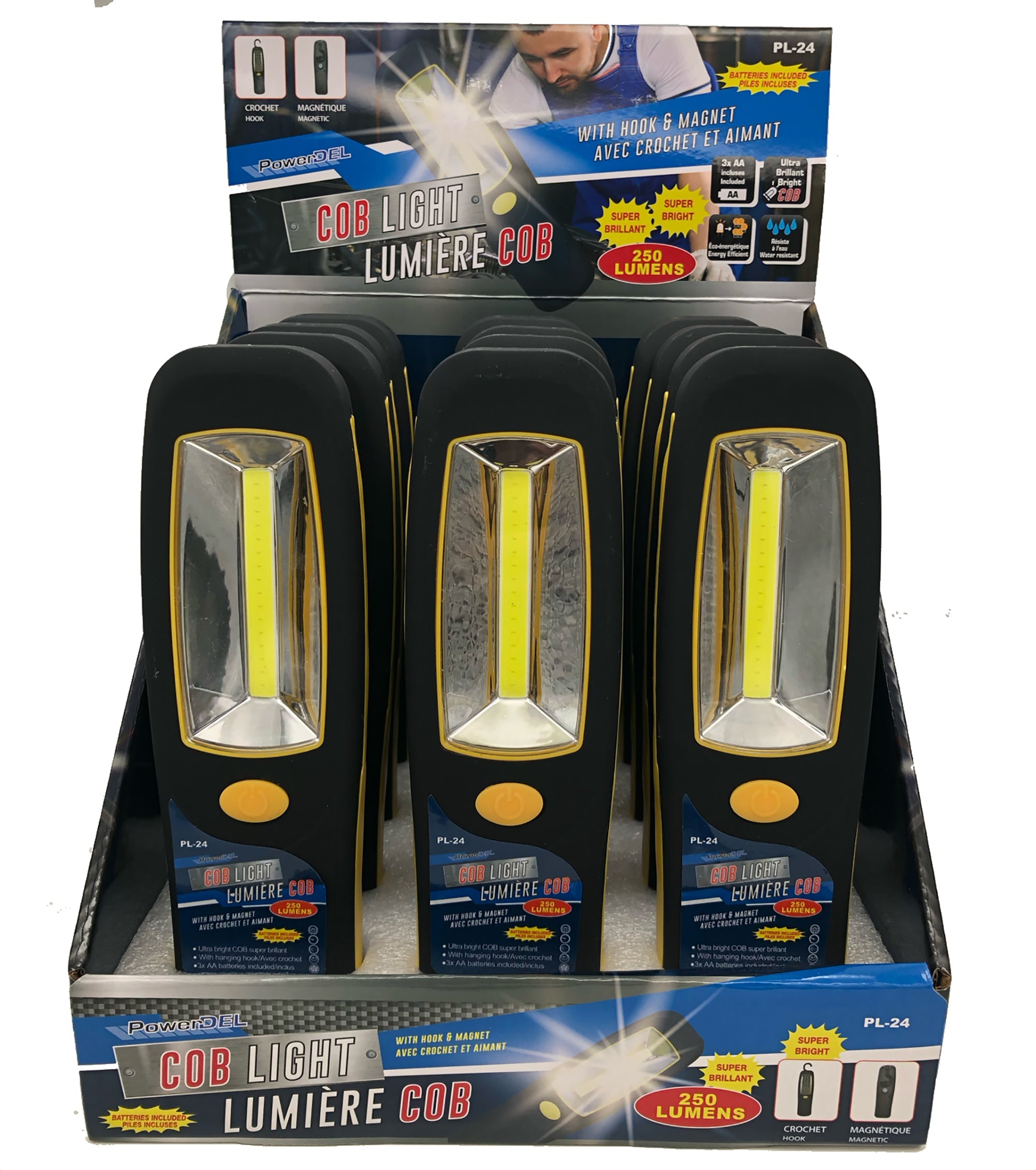 27 Led Lamp with Hook and Magnet 3.75x2.5x1.25in