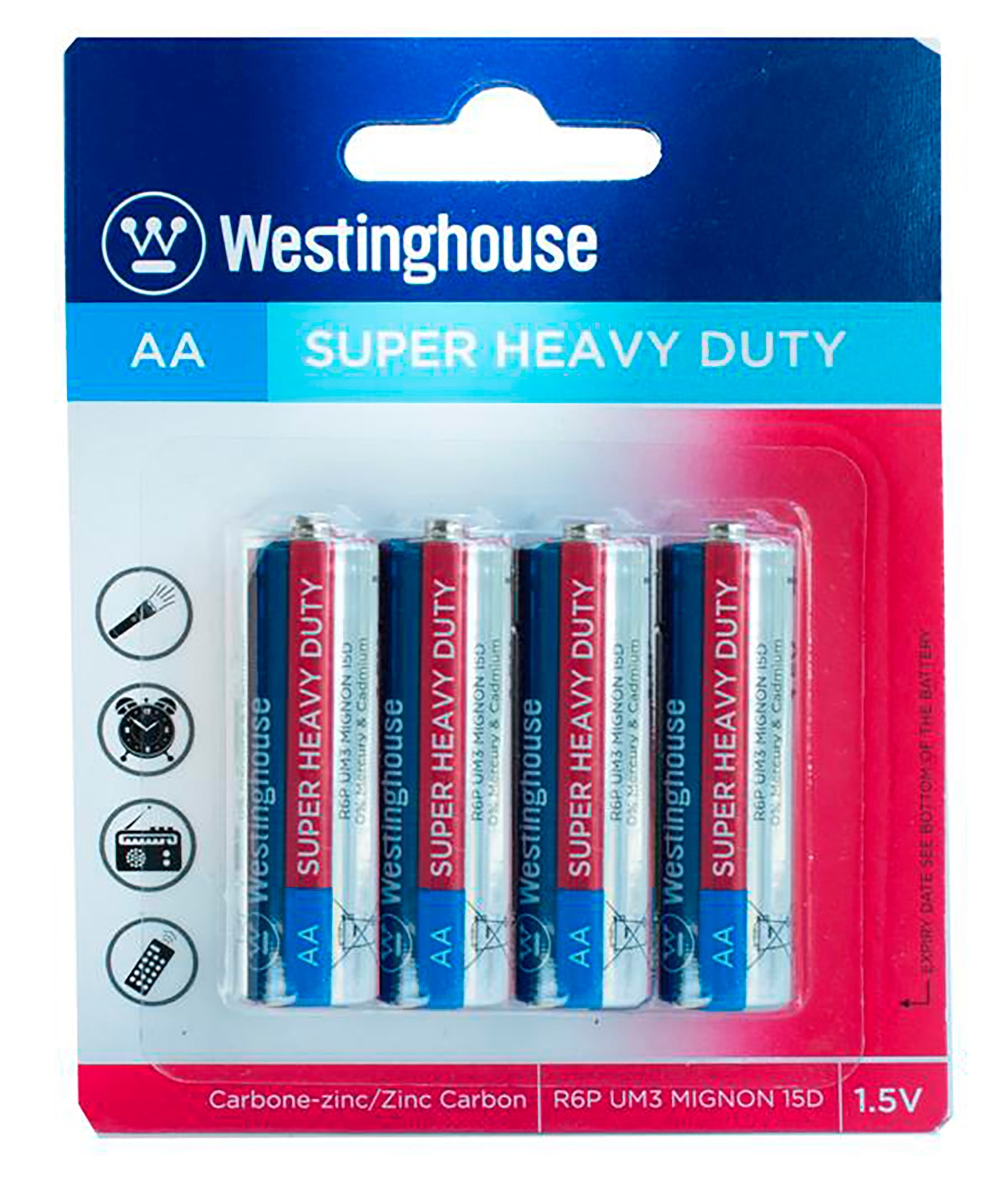 Westinghouse 4 AA Super Heavy Duty Batteries Eco Fee $0.24sus