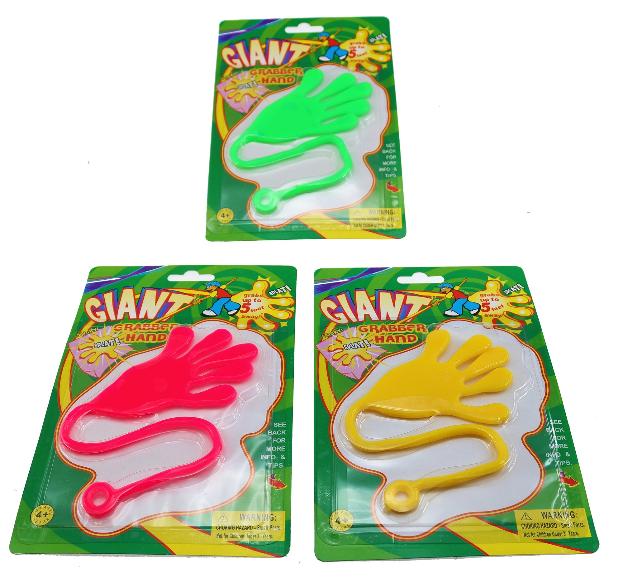Giant Sticky Hand - Grabs Up to 5 Feet Age 4+ 4x3in VRT 