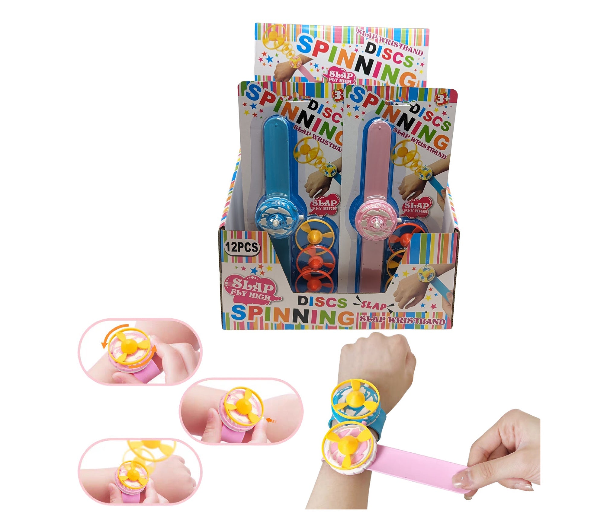 Disc Spinning Slap Wristband Age 3+ 8.25in VRT 