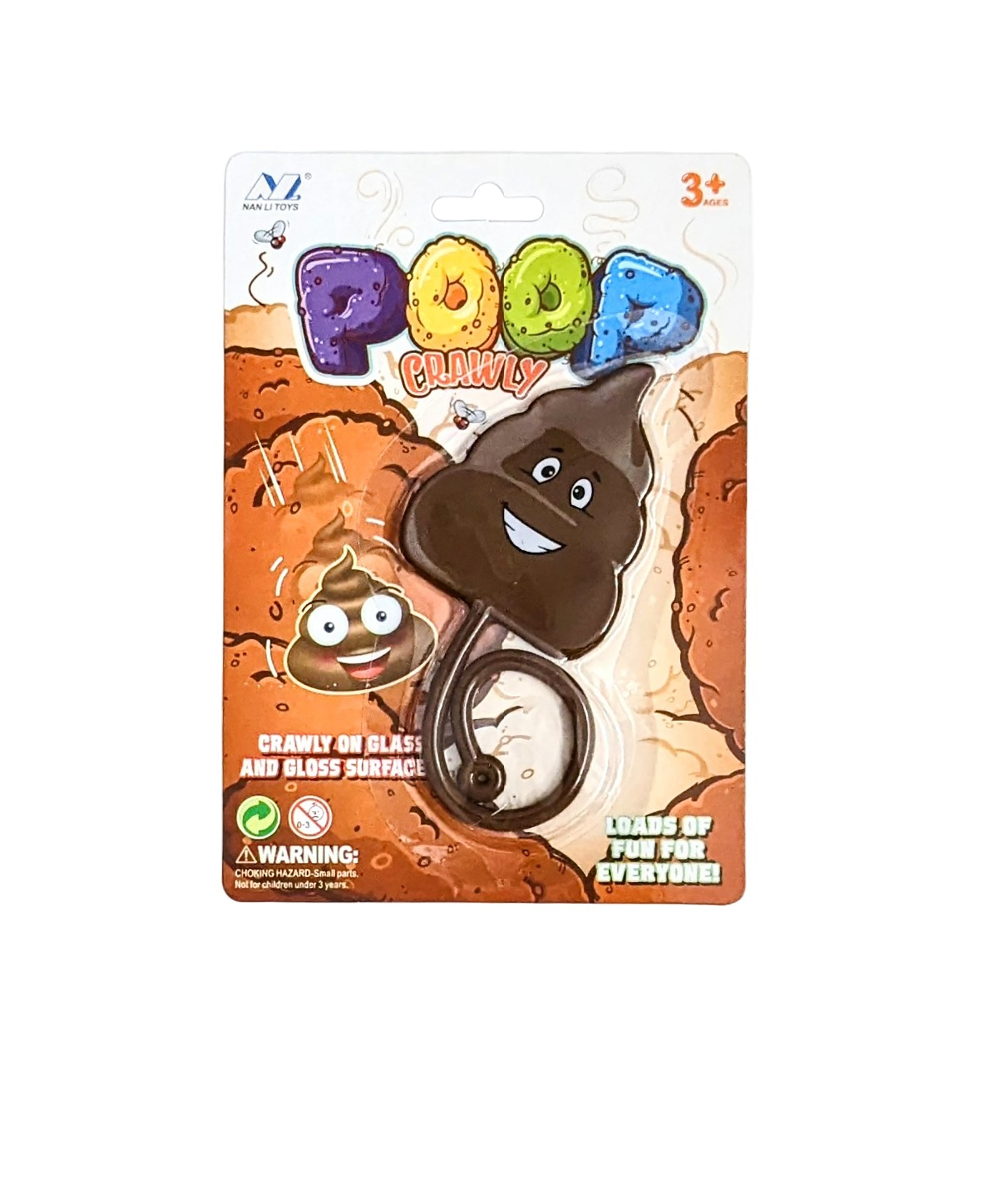 Crawly on Glass Poop Age 3+  3x2.5in