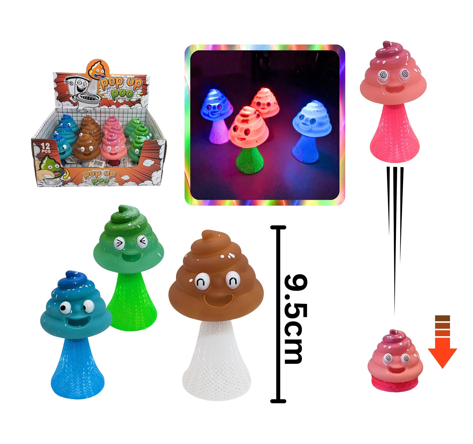 Light-up Pop-up Poop 4in VRT