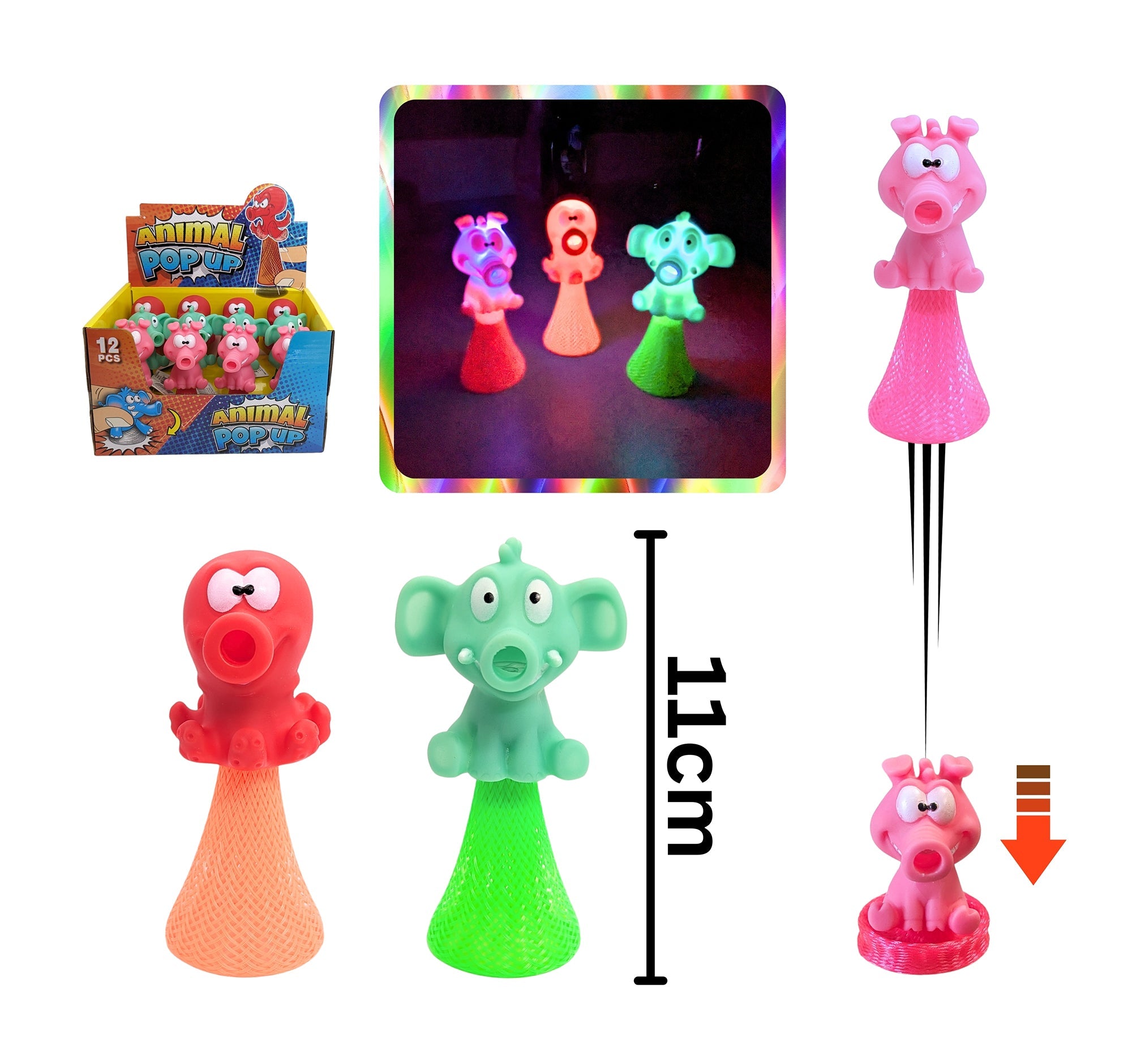 Light-up Pop-up Animal 4in VRT