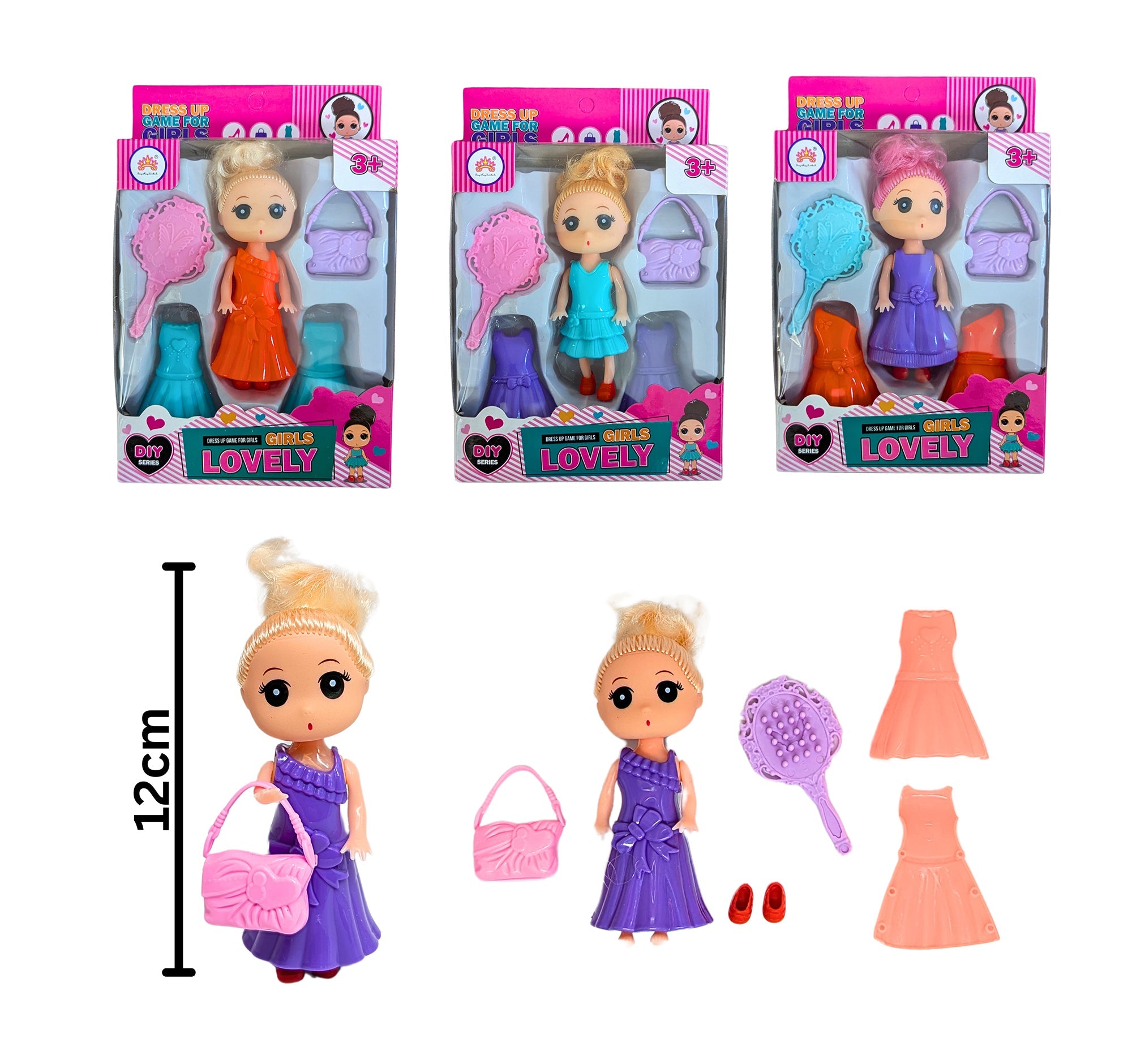 Lovely Girl Doll with Accessories Age 3+ 4.25in VRT