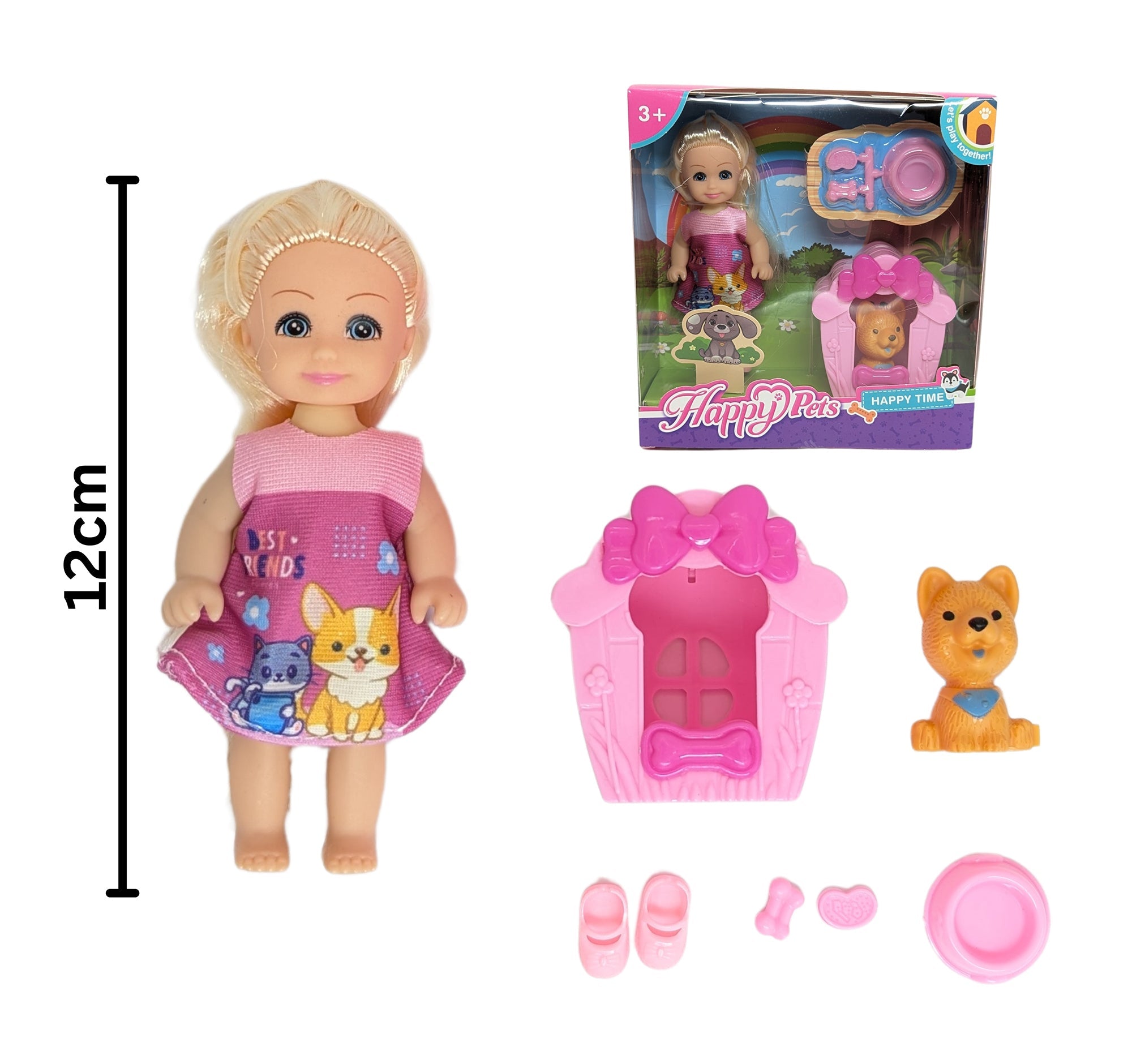 Mini Doll with Pet and Accessories Age 3+ 5in VRT