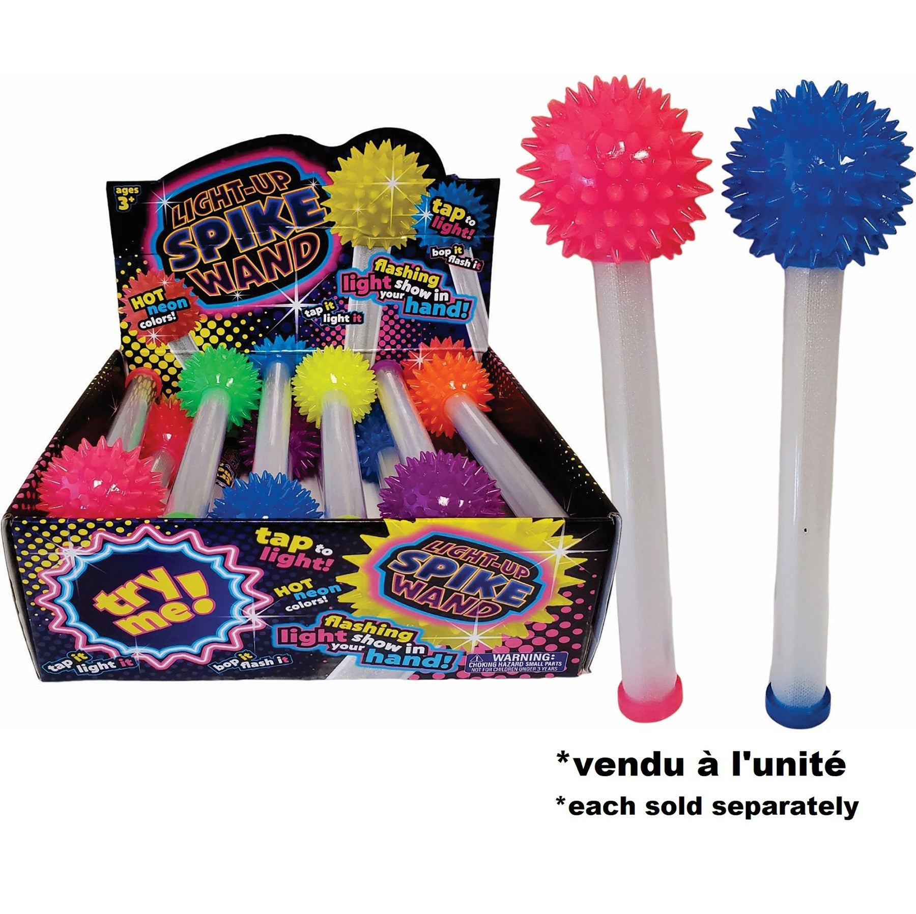 Light Up Spikey Baton - Plastic 9in (23cm)