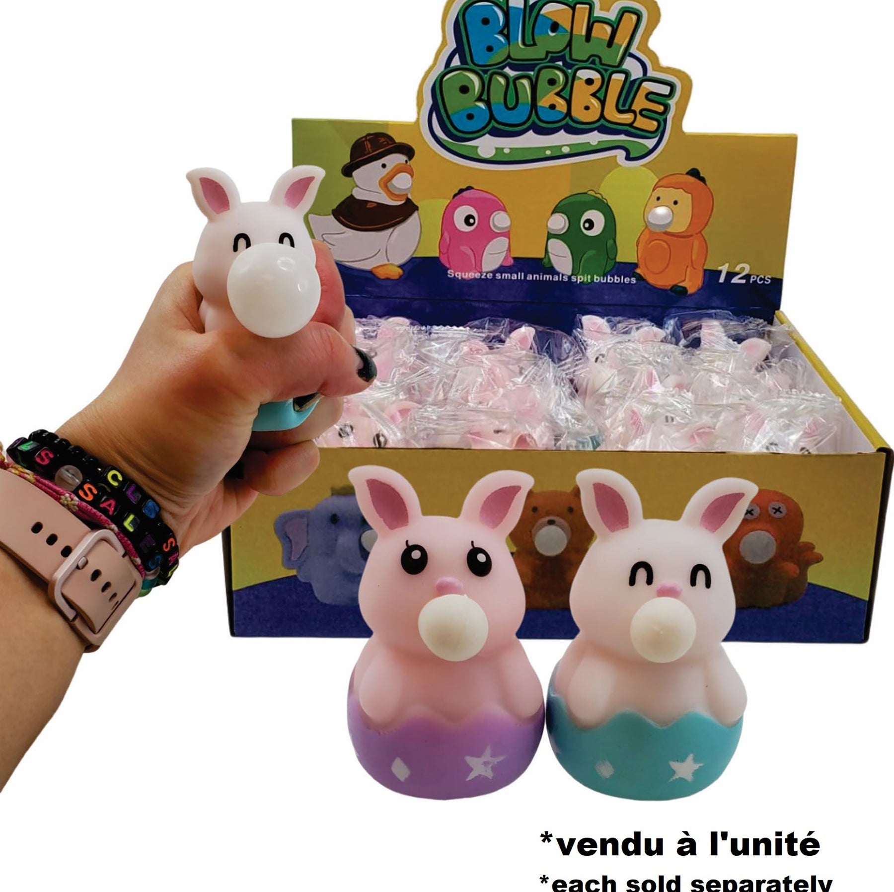 Blow Bubble Rabbit - Rubber 3.1in (8cm) 5+