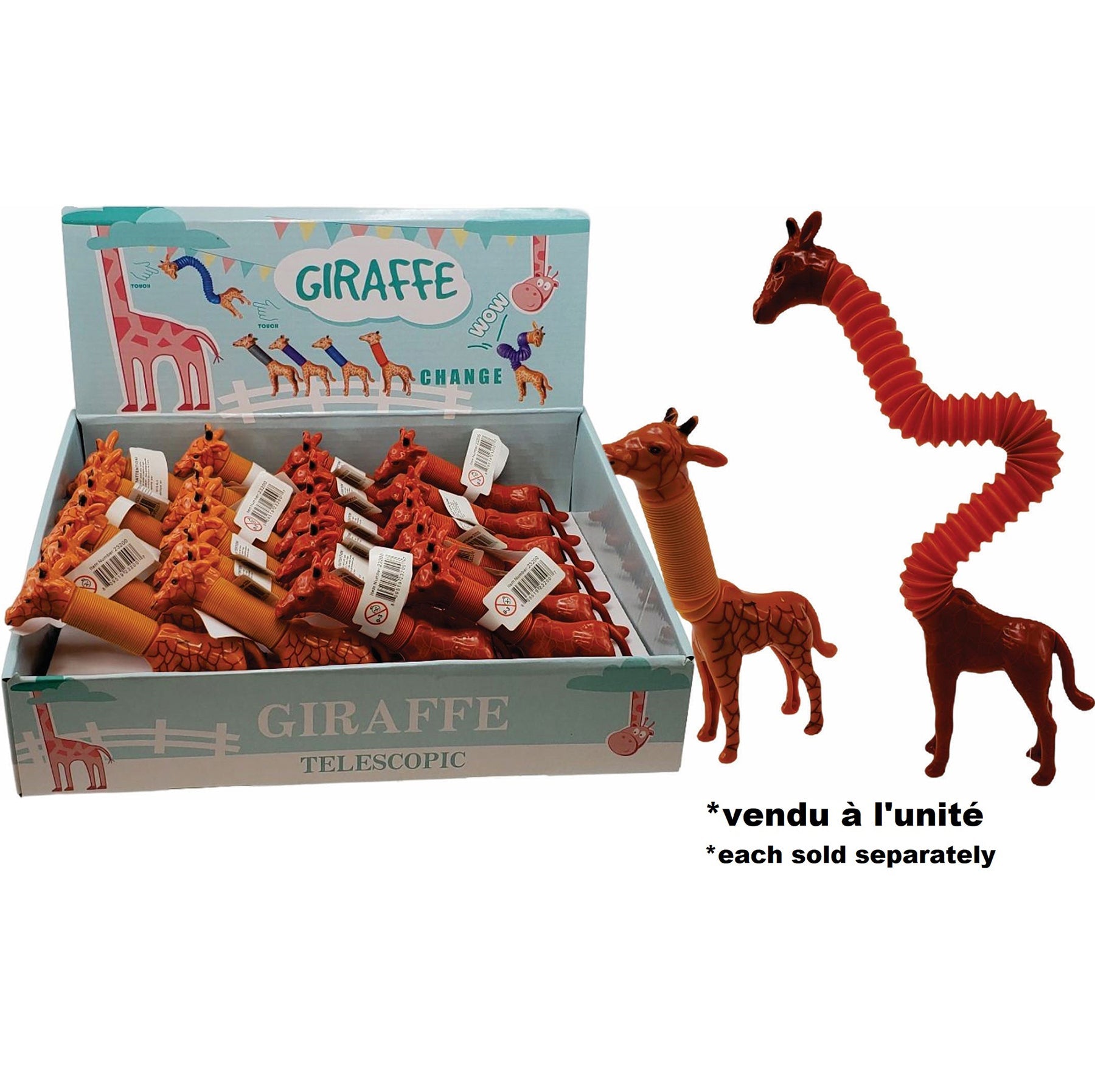 Stretch Tube Giraffe - Plastic 4.5in 3+