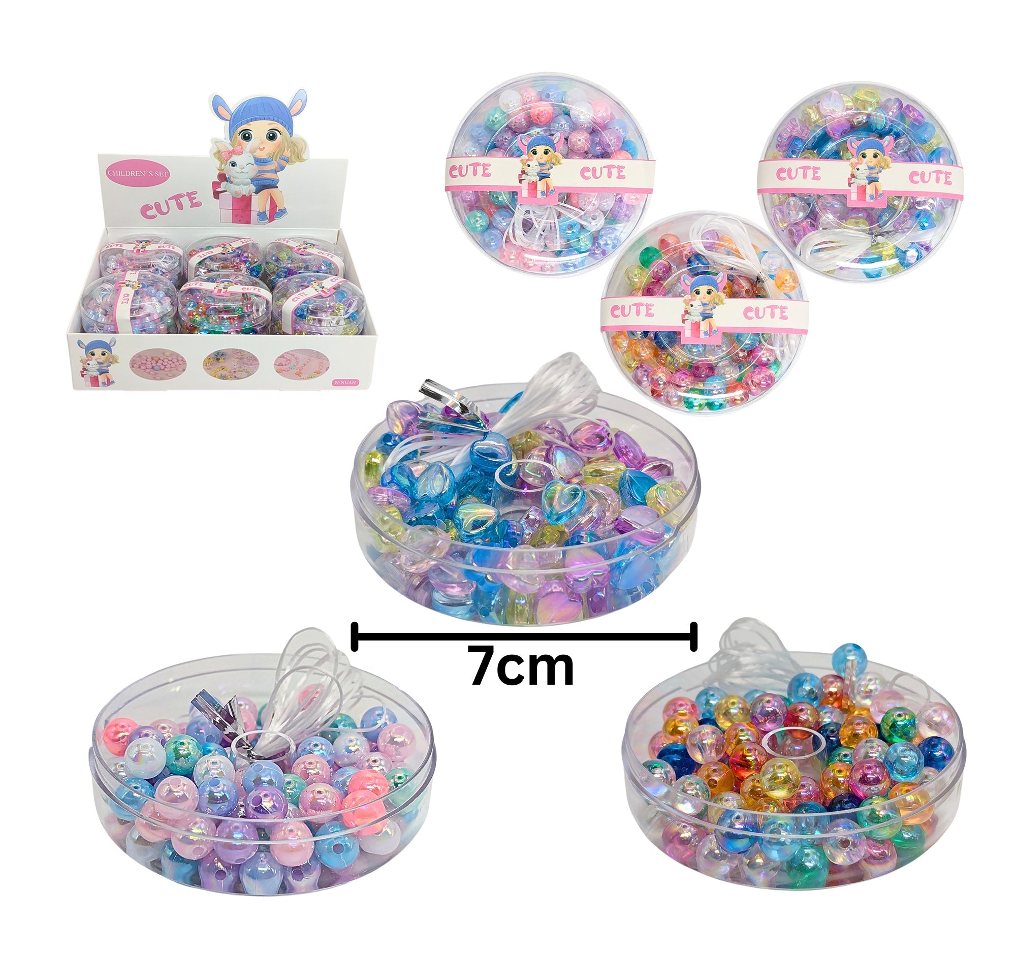 Jewelry Kit - Donut Shaped Box Age 3+ 2.75in dia. VRT