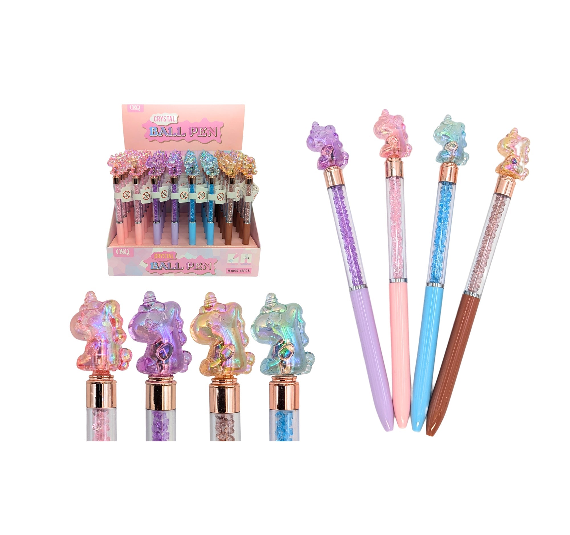 Metallic Unicorn Ballpoint Pen - Blue Ink 6.5in VRT