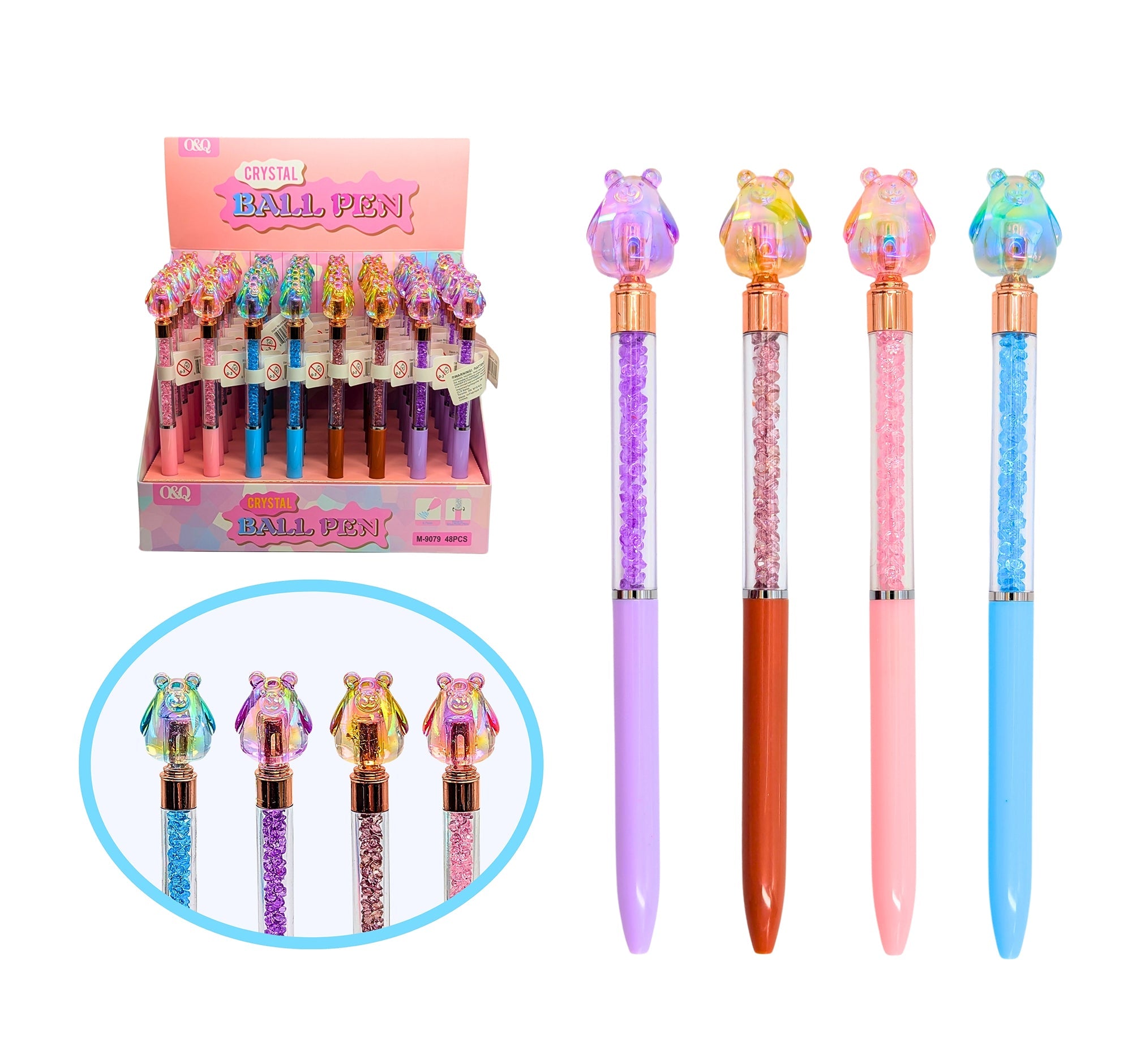 Metallic Bear Ballpoint Pen - Blue Ink 6.5in VRT