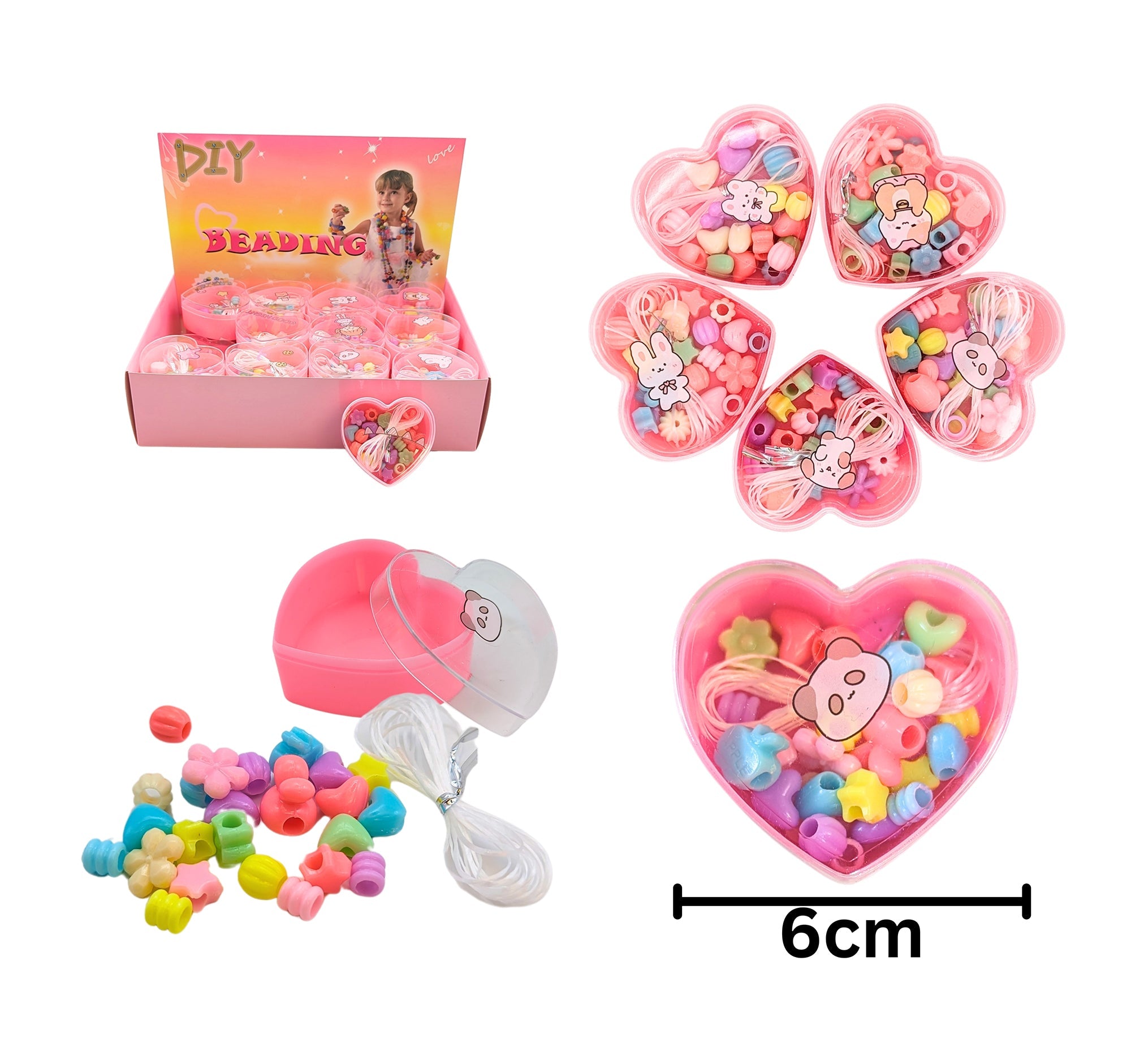 Jewelry Kit - Heart Shaped Box Age 3+ 2.25x2in VRT