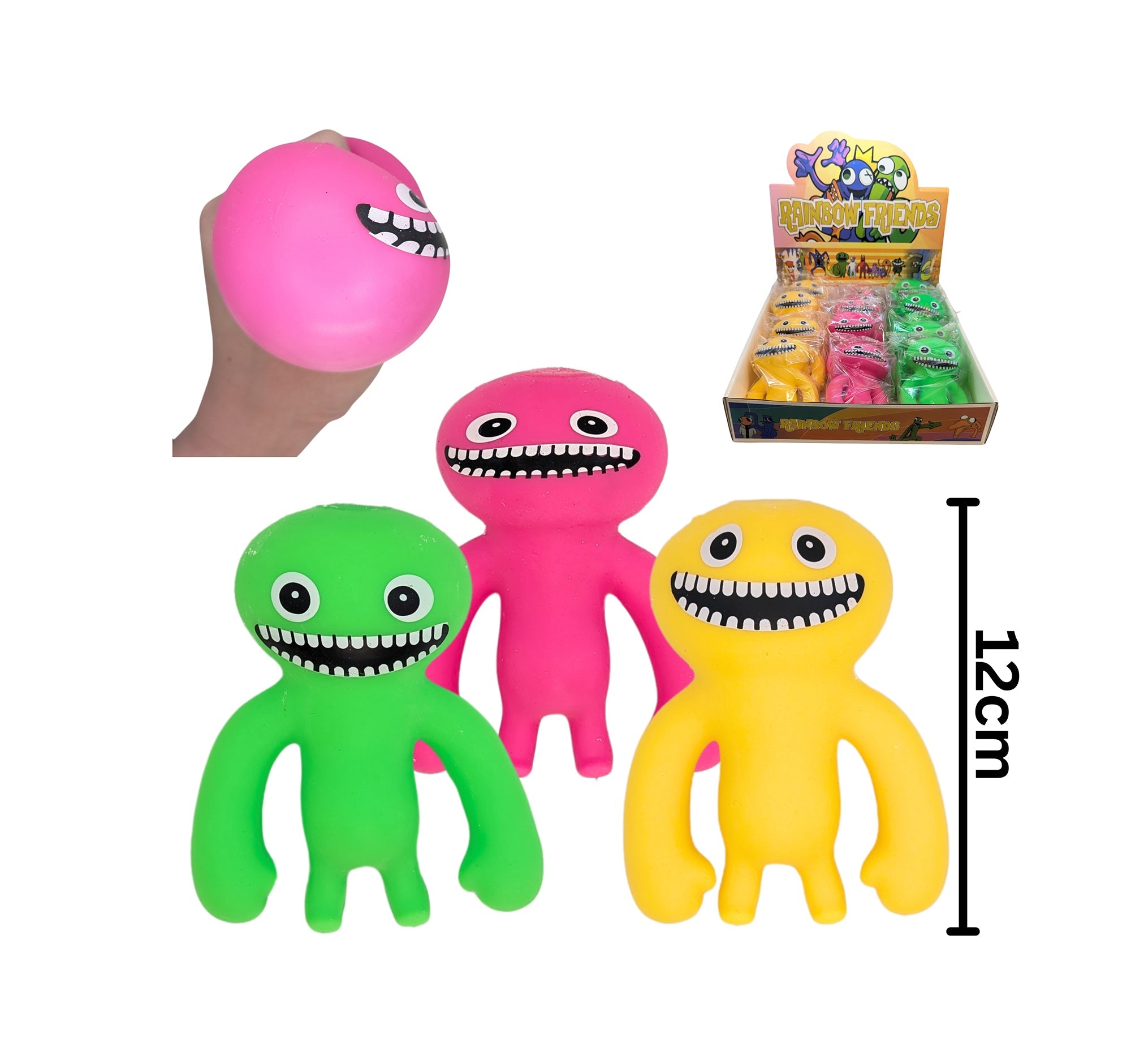 Squeeze Toy - Smiling Man Age 3+ 4.75x3in VRT