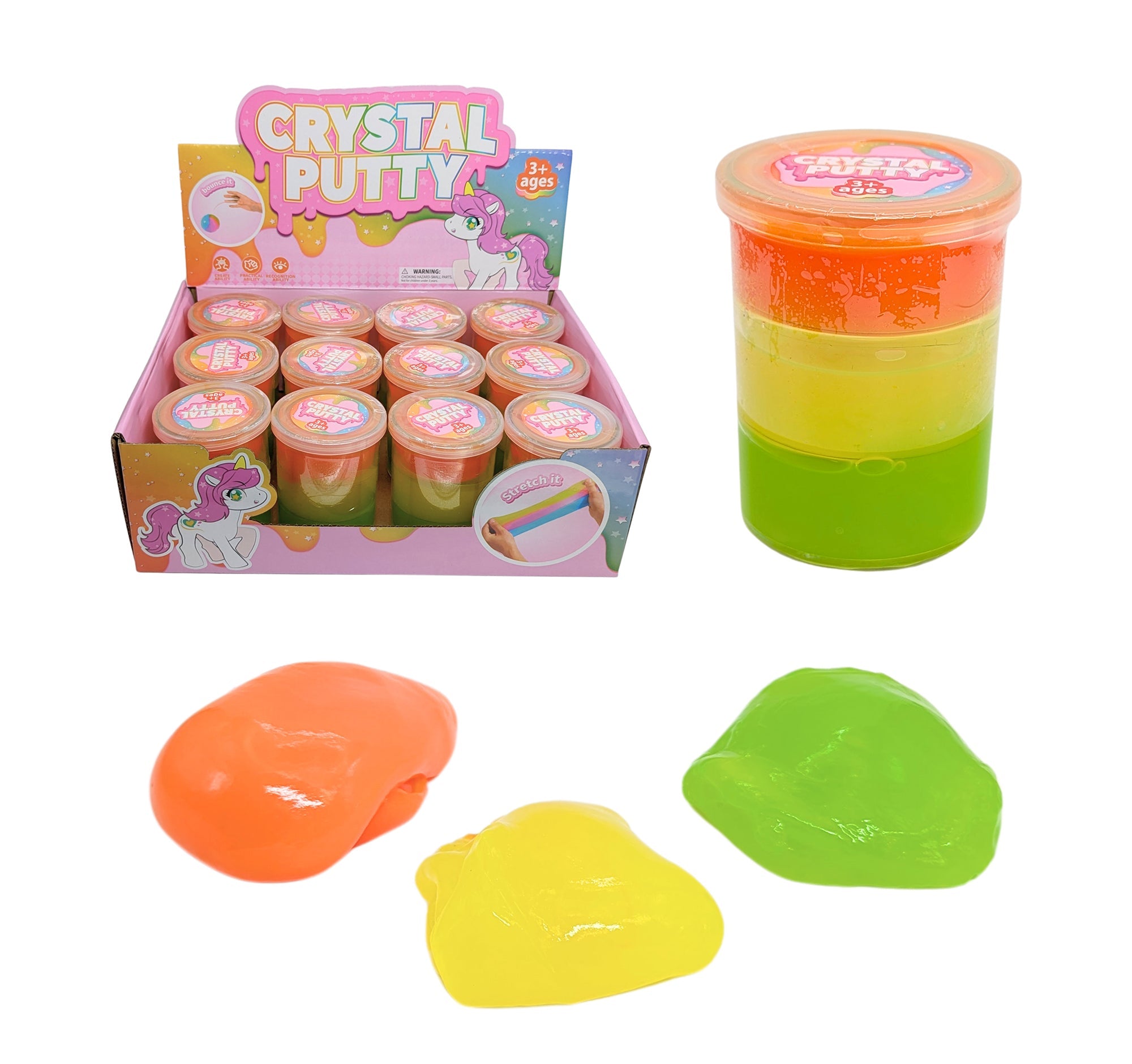 3 Colors Crystal Putty Age 3+    