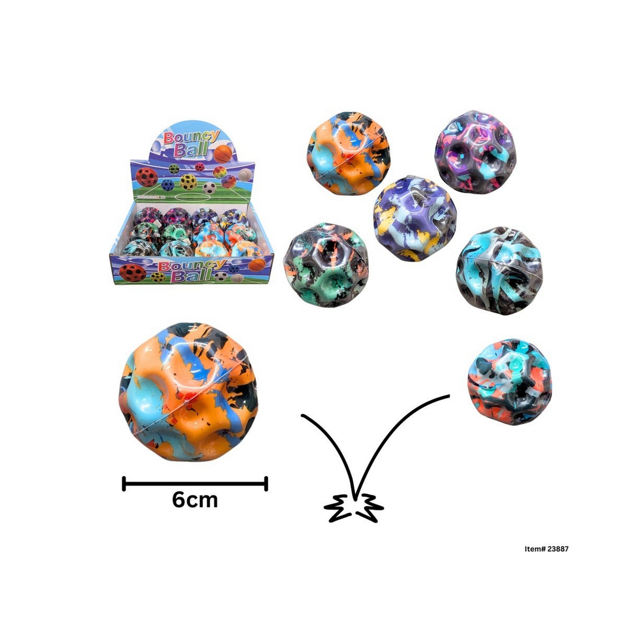 Colorful Bounce Ball 2.4in Age 3+  VRT